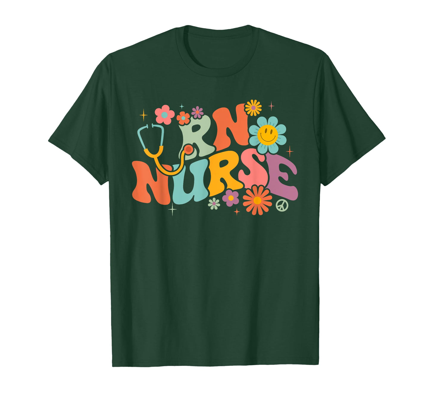 Groovy Registered Nurse Nursing School RN Nurses Week Women T-Shirt