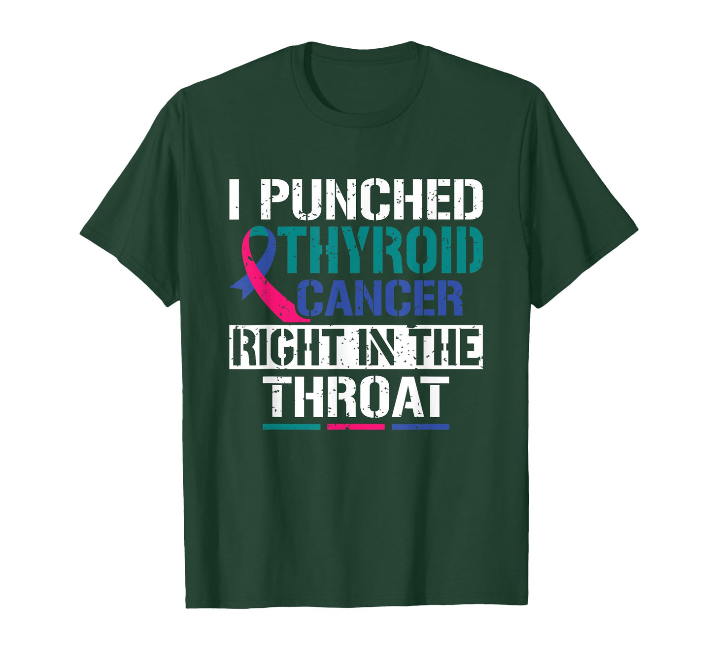 I Punched Thyroid Cancer Right In The Throat Warrior T-Shirt