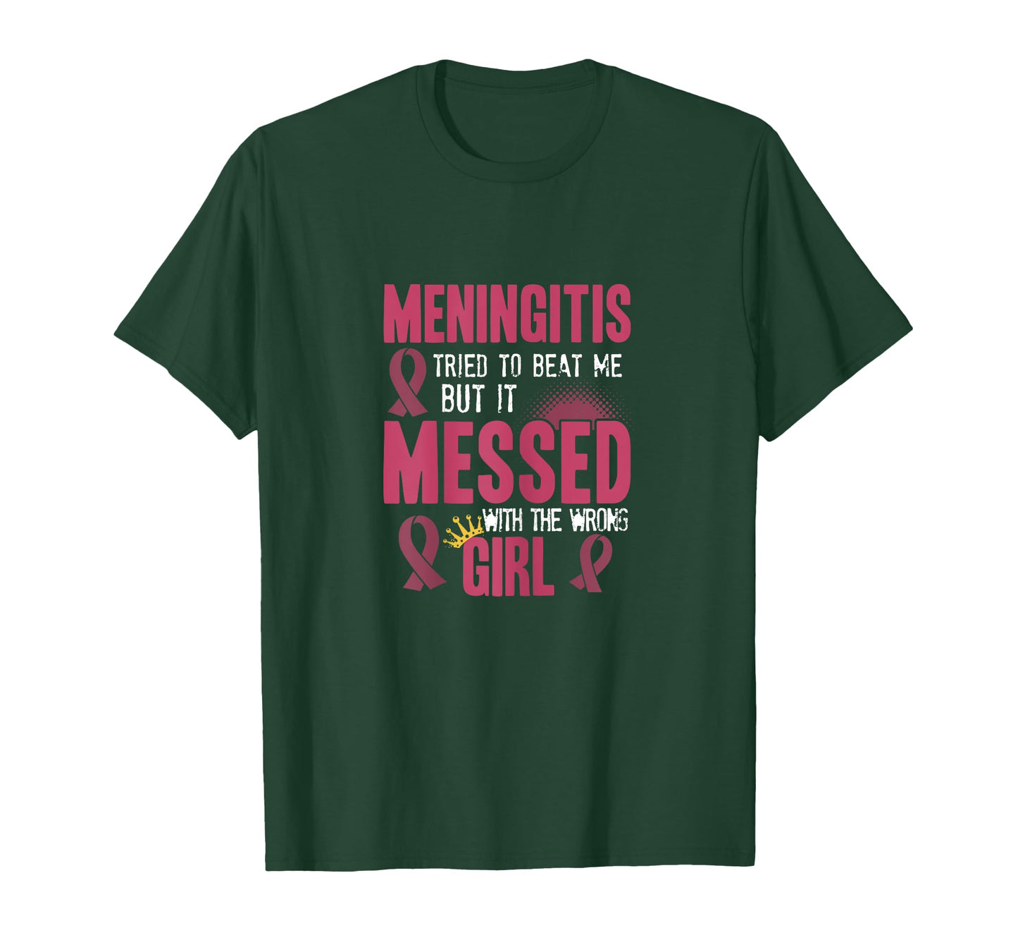 Meningitis Awareness survivor Girl Burgundy Ribbon T-Shirt