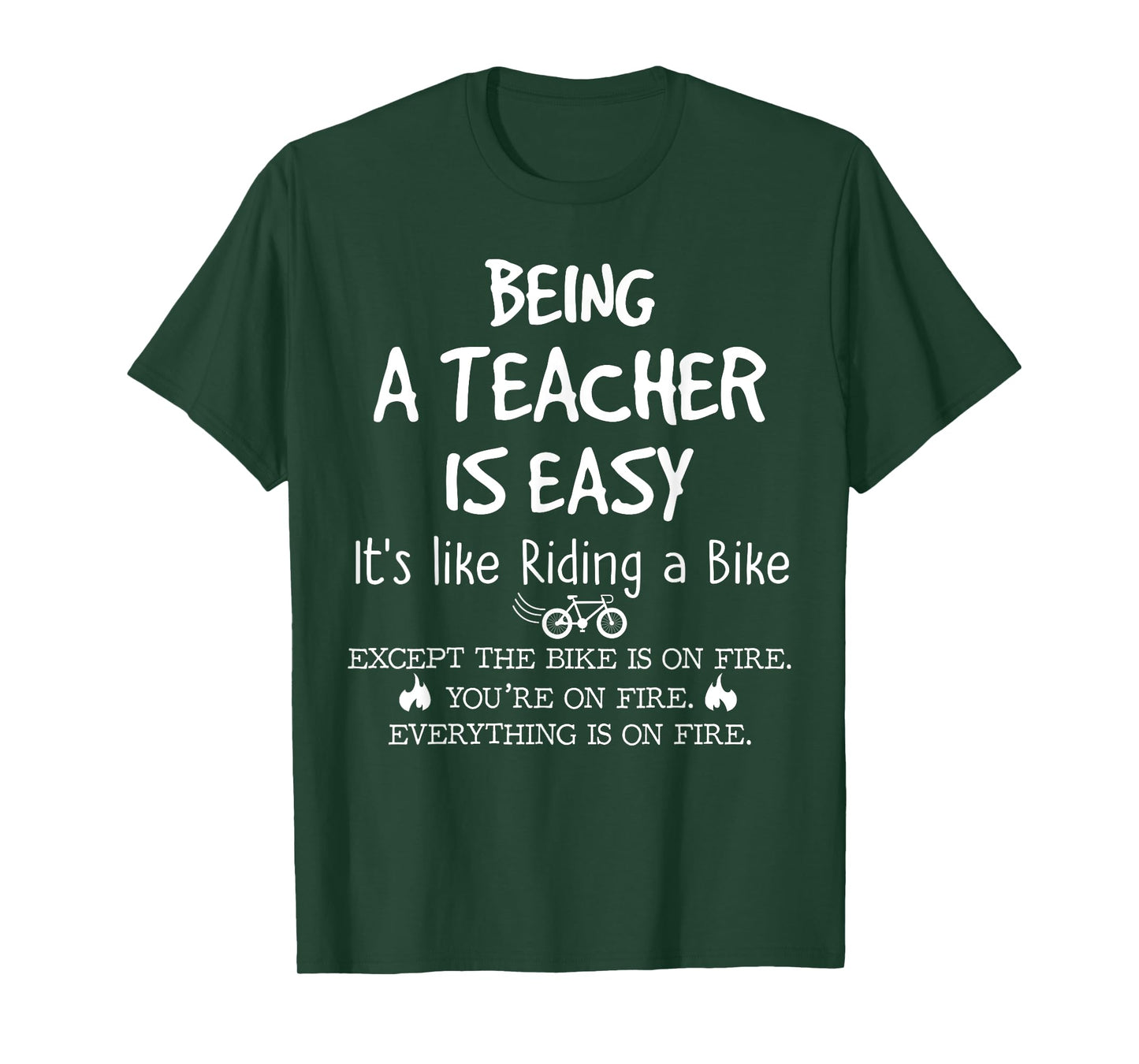 Being A Teacher Is Easy It's Like Riding A Bike Teacher Life T-Shirt for Men Women Girls Kids