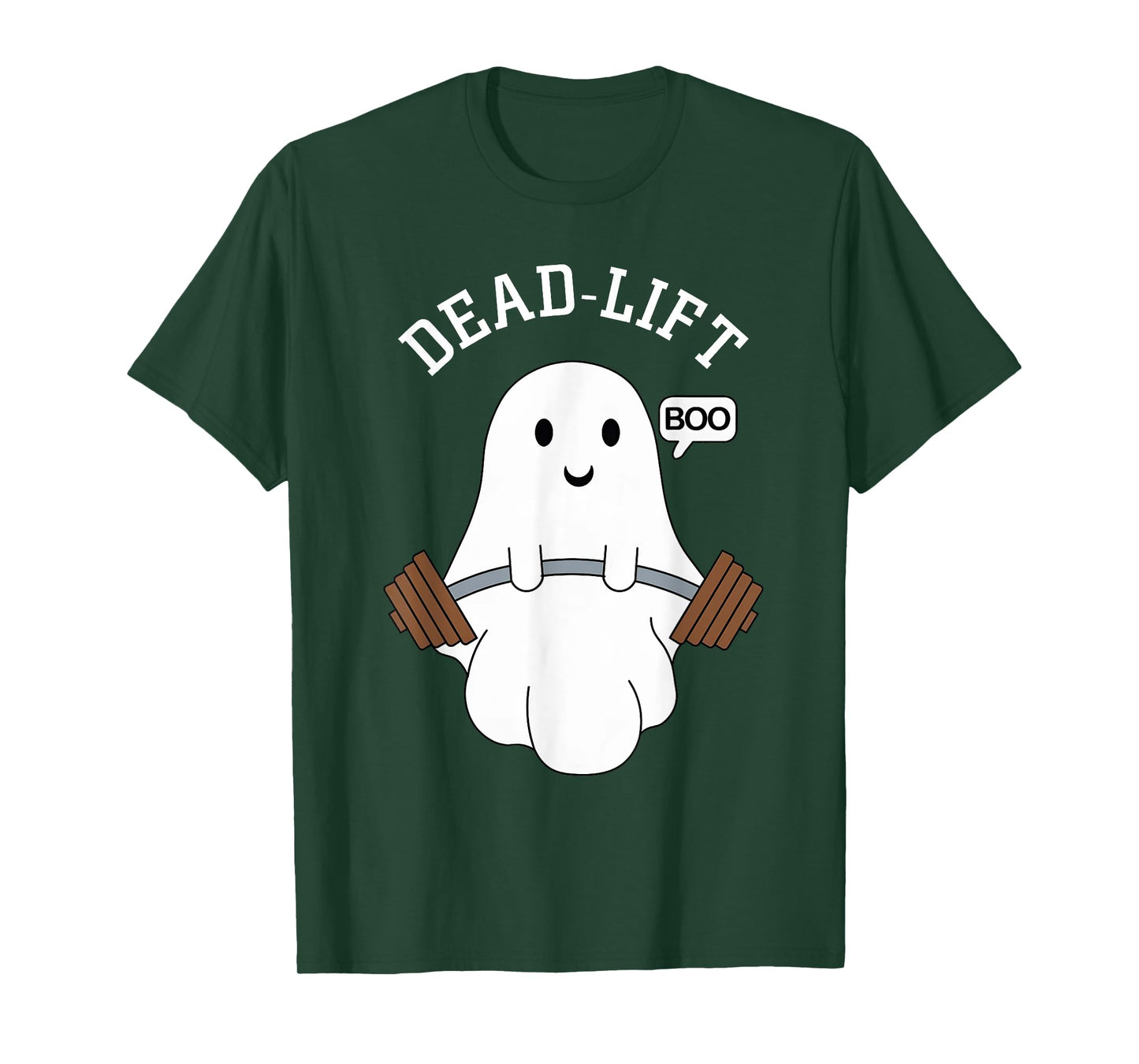 Dead Lift Funny Ghost Gymer Halloween Weight Lifting Workout T-Shirt