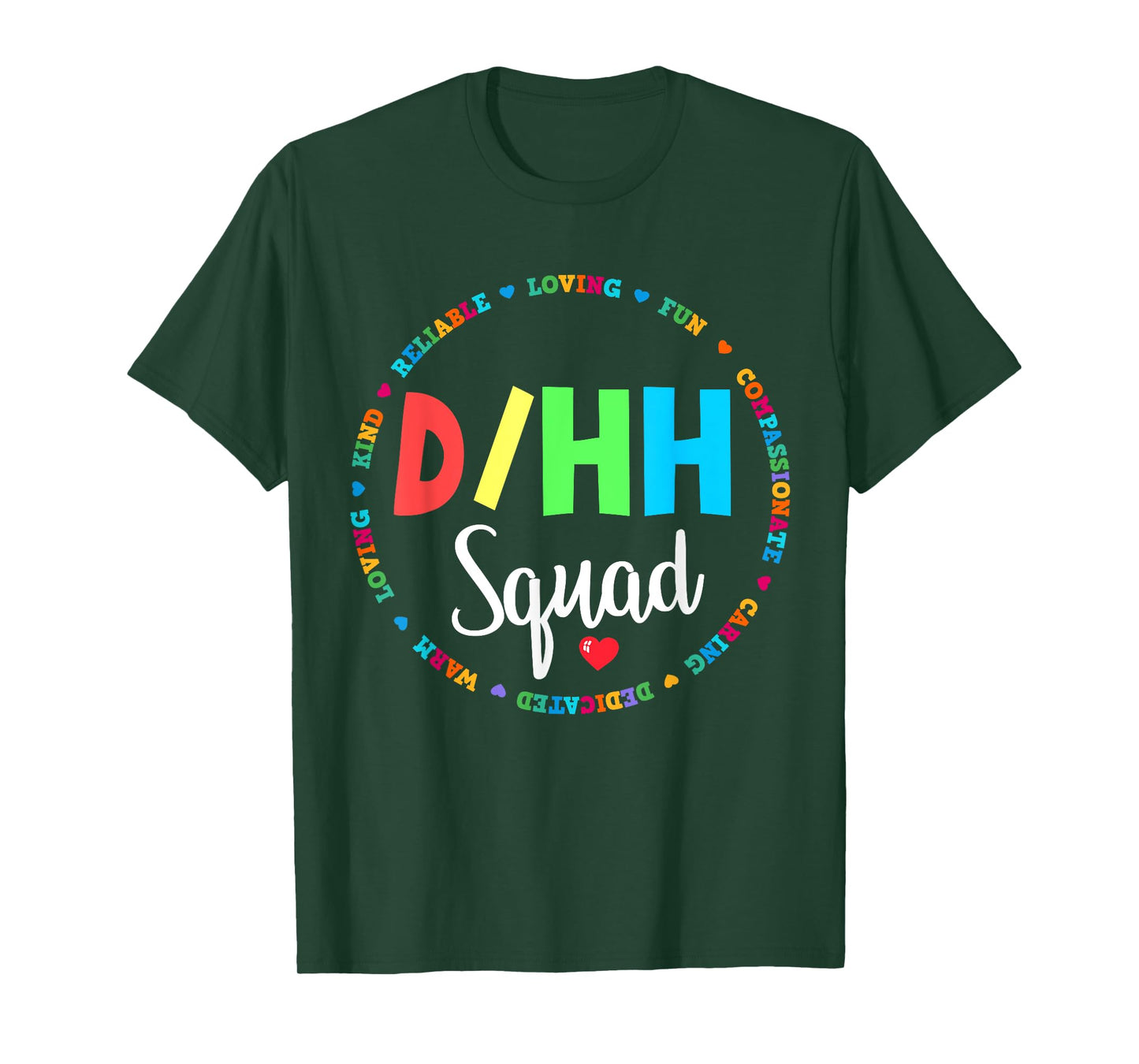 Matching D/HH Teacher Deaf Hard of Hearing ASL Squad Team Men Women Girls Kids T-Shirt