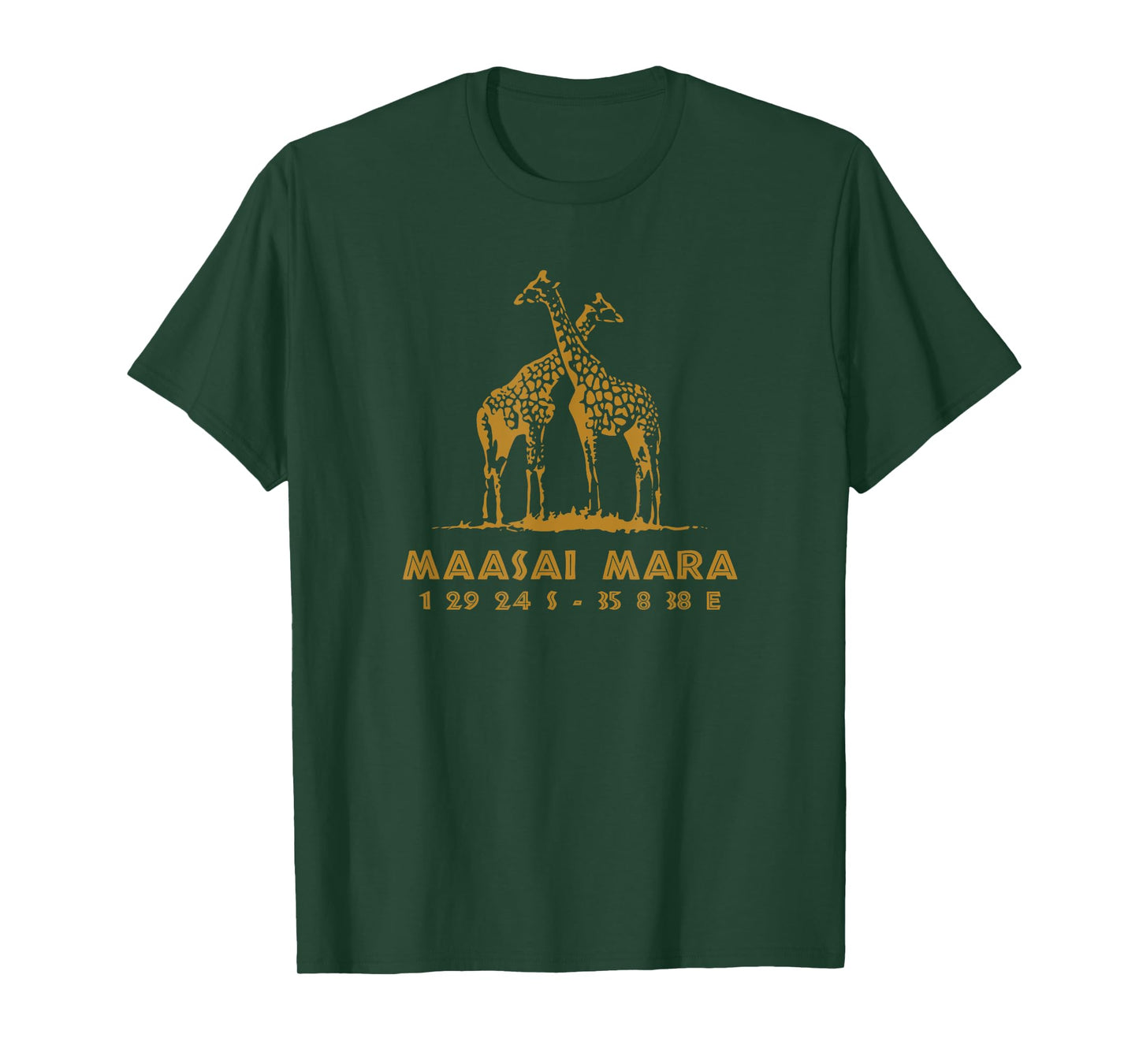 Maasai Mara Coordinates Giraffe T-Shirt