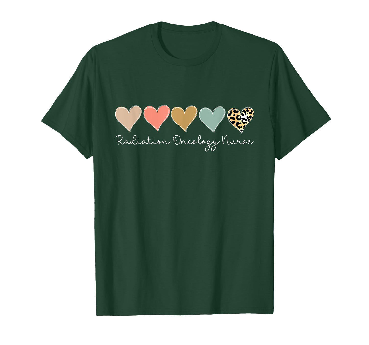 Radiation Oncology Nurse Leopard Heart, valentine's Day T-Shirt