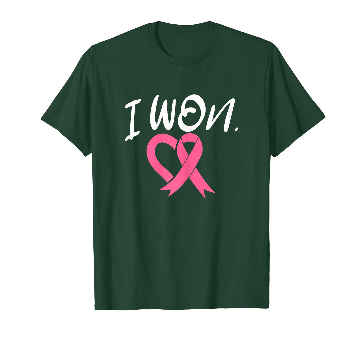 I Won Breast Cancer Awareness Support Pink Ribbon Survivor T-Shirt