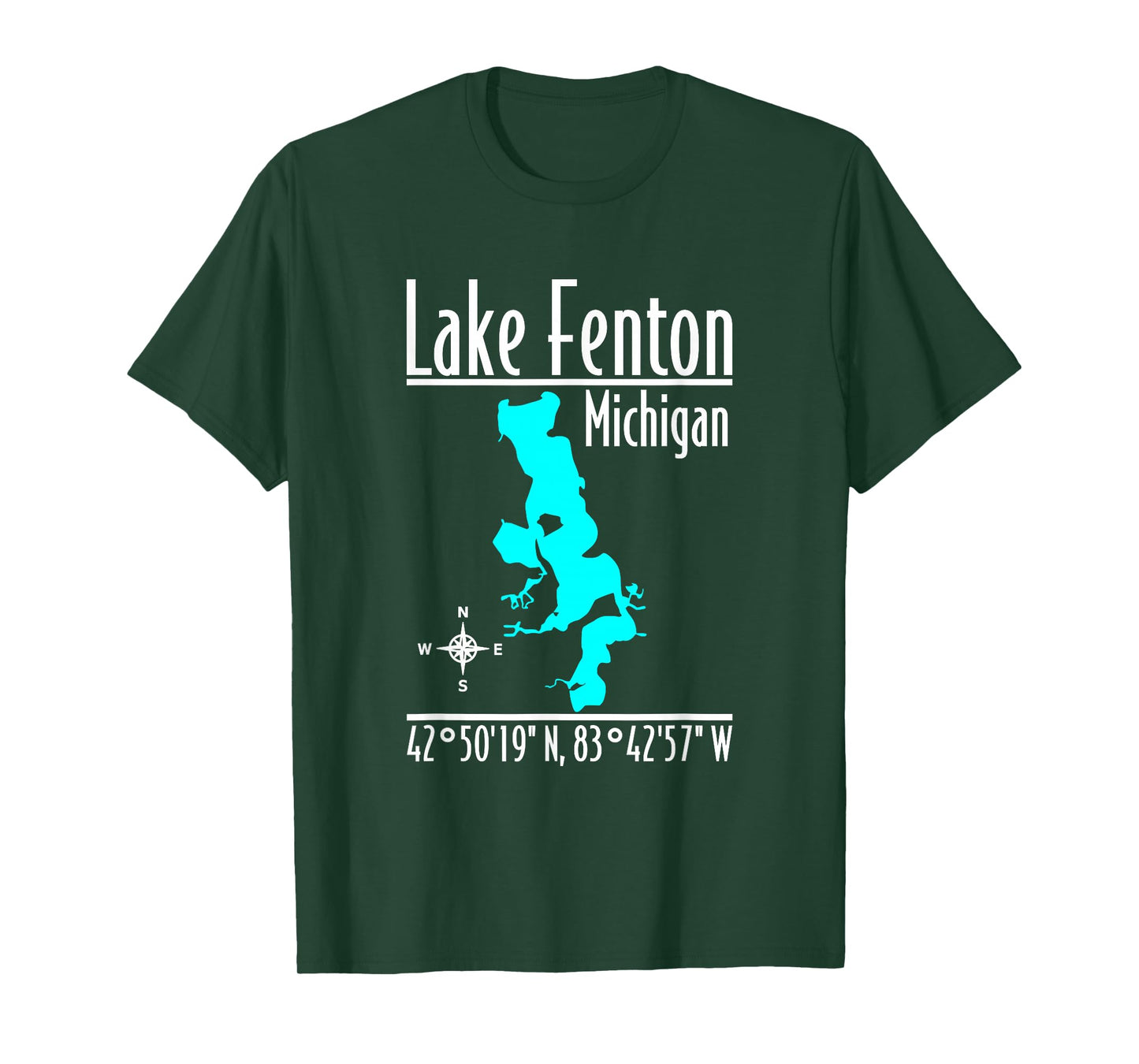 Modern Lake Fenton - Michigan T-Shirt