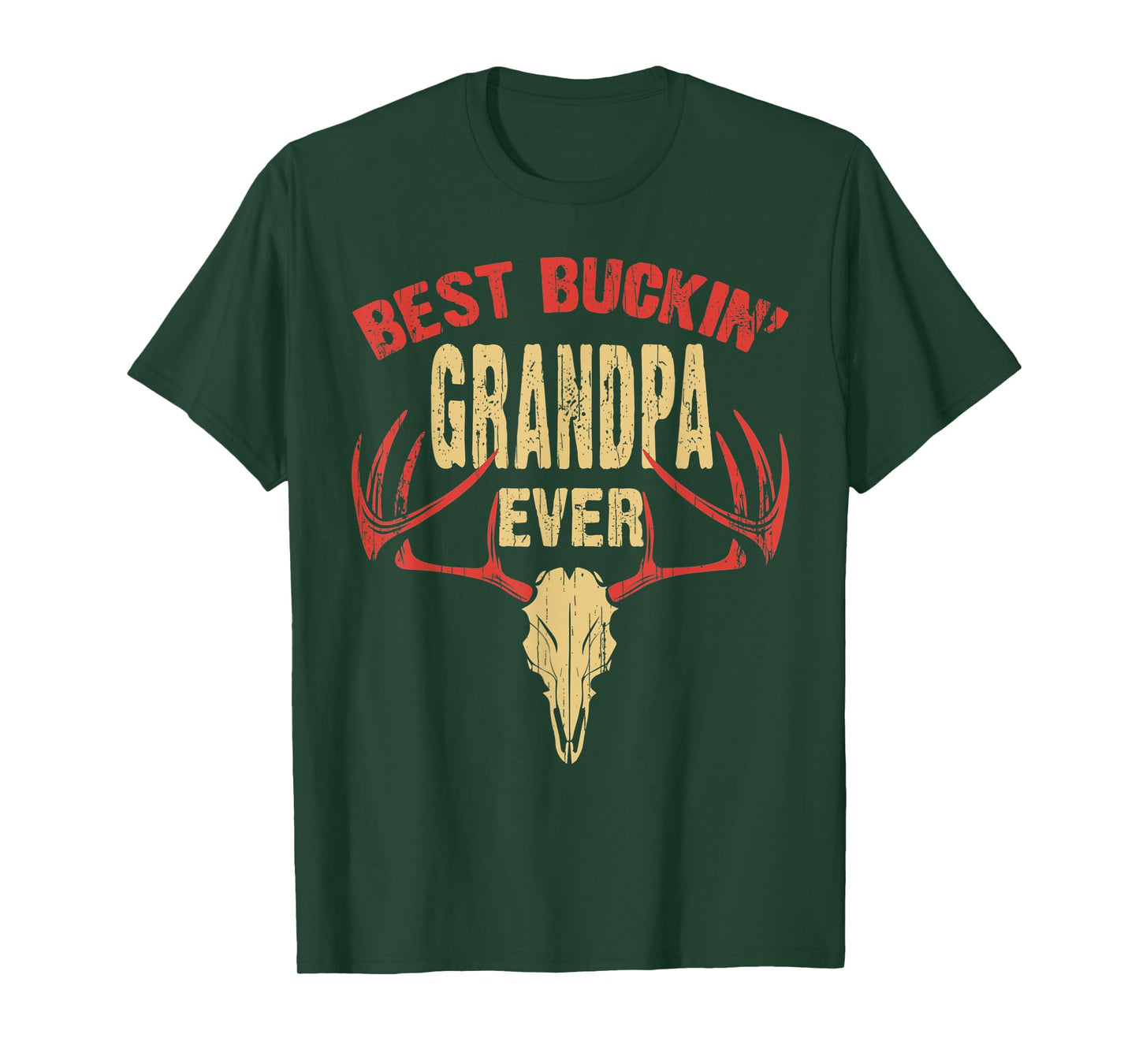 Mens Best Buckin' Grandpa Ever Shirt Deer Hunters T-Shirt