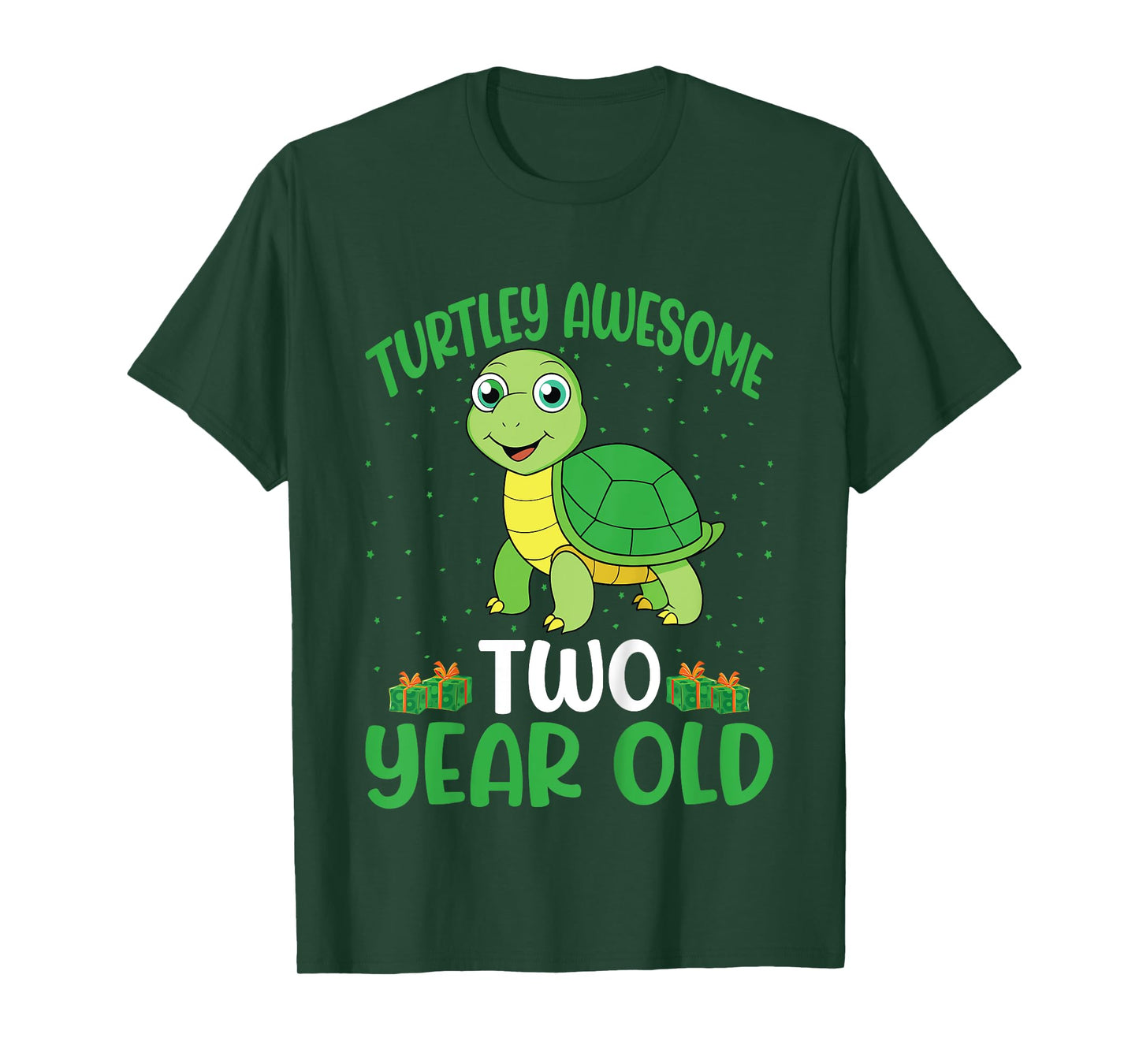 Kids Turtley Awesome Two Year Old Cute Turtle 2nd Birthday Kids T-Shirt