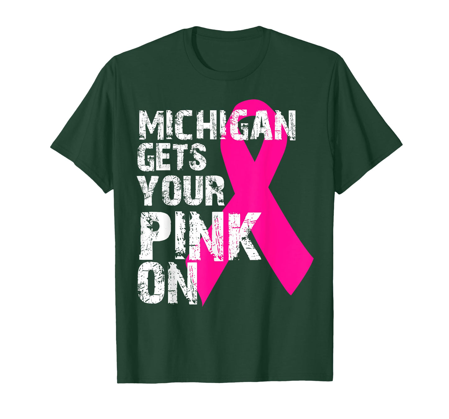Breast Cancer Awareness Tshirt Survivor Fight Like MICHIGAN T-Shirt