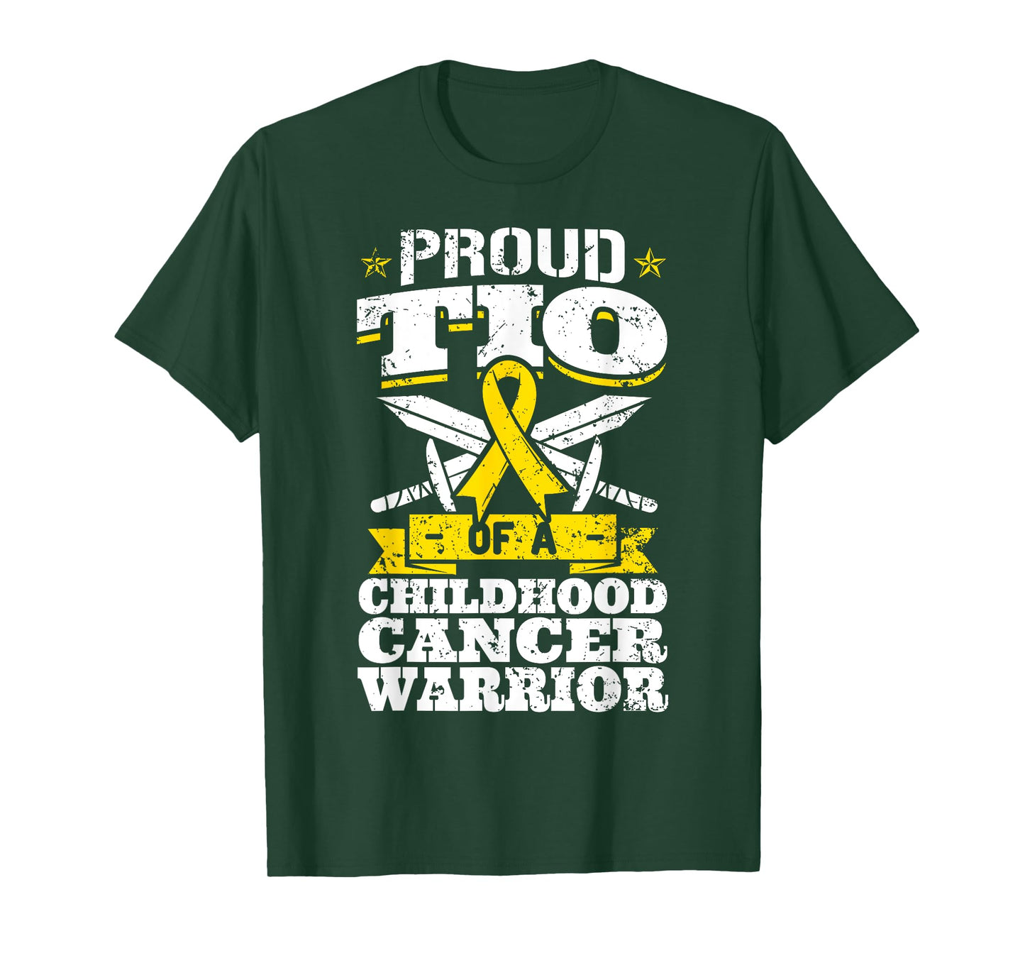 Prou Tio Of A Childhood Cancer Warrior Awareness Uncle T-Shirt