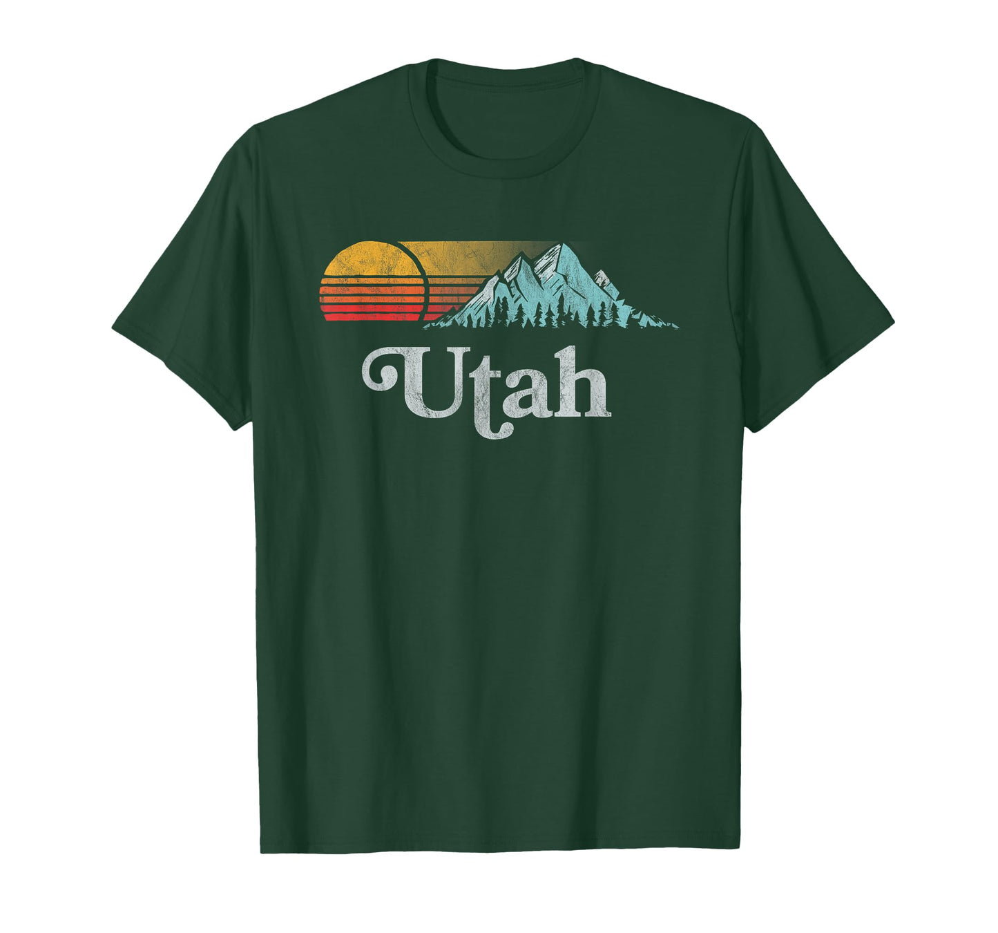 Utah Vintage Mountain Sunset Eighties Retro Graphic T-Shirt
