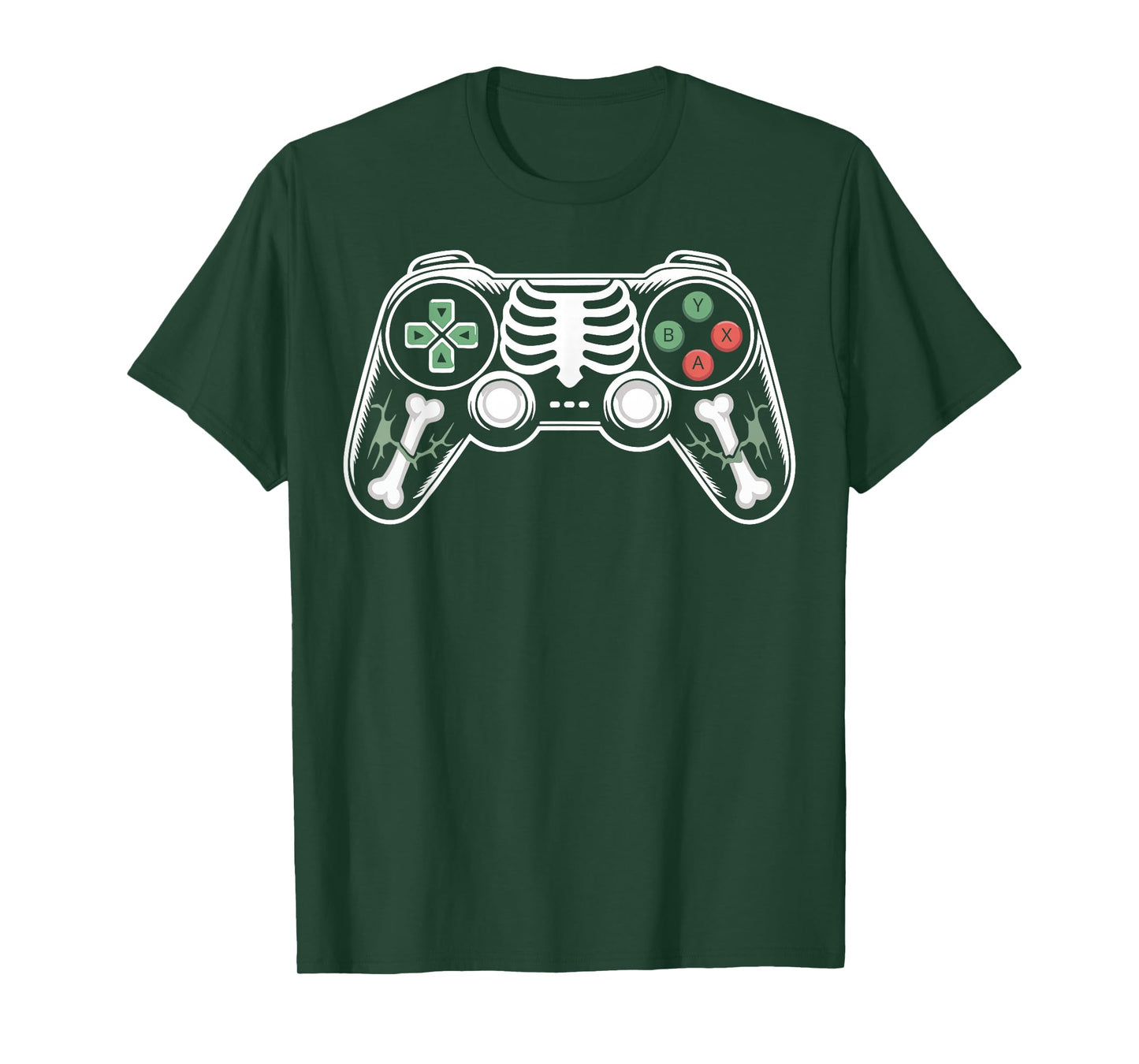 Halloween Skeleton Gaming Controllers Video Gamer Boys Kids T-Shirt