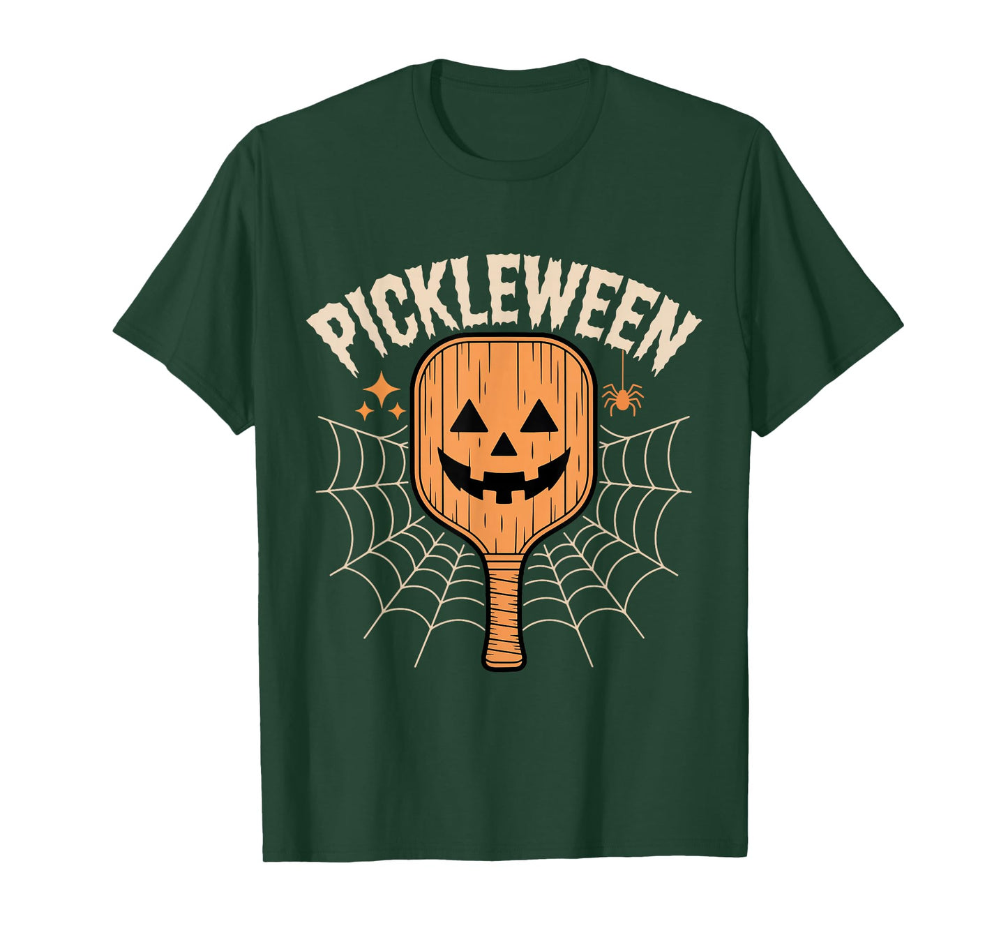 Pickleween Pickleball Halloween Funny Pickleball Pumpkin T-Shirt