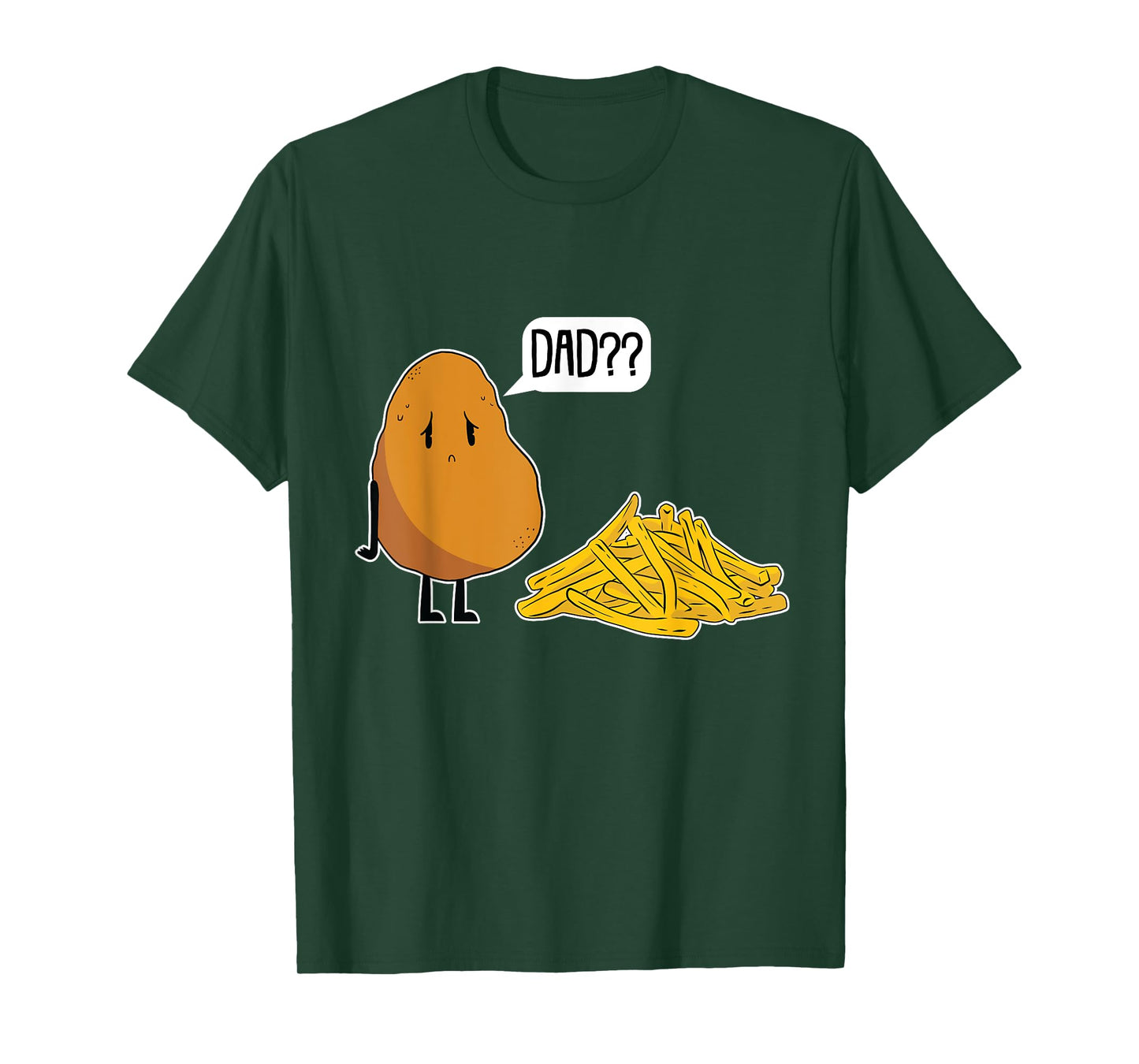 Dad Potato Lazy Halloween Costume Funny French Fries T-Shirt