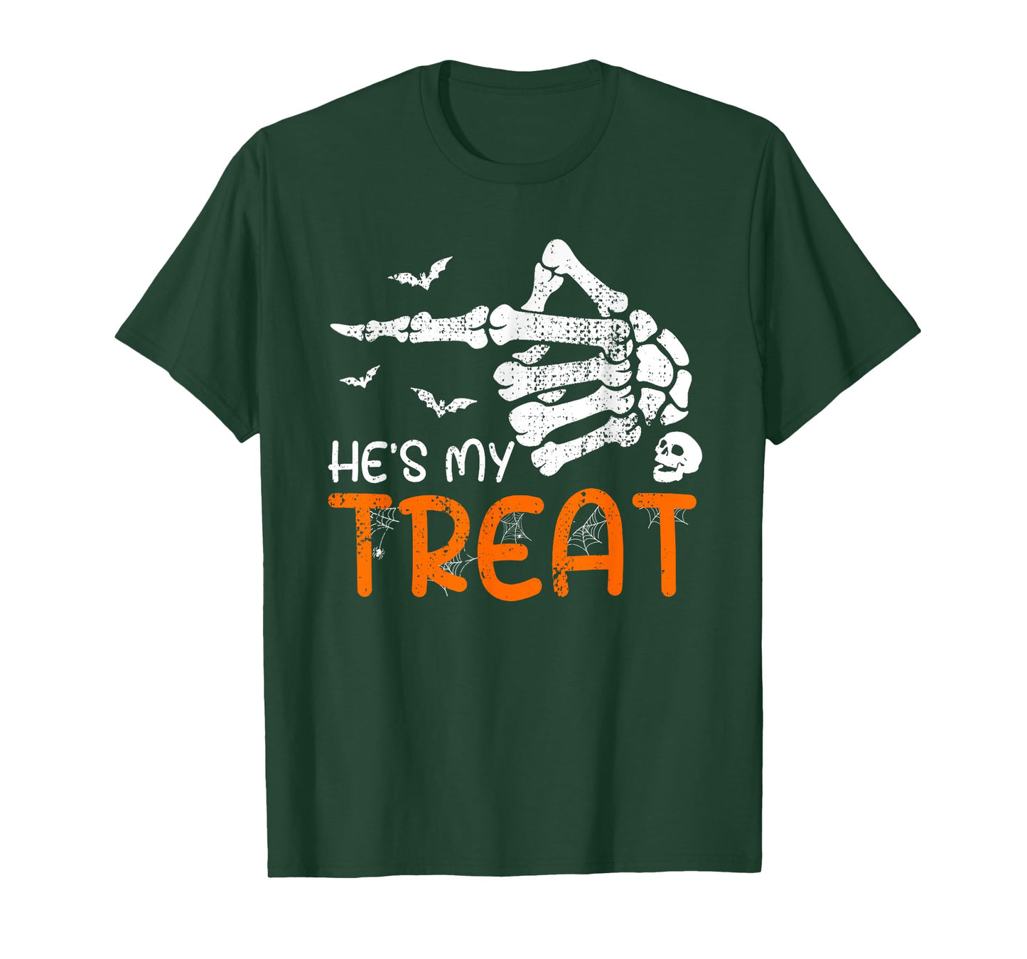 He's My Treat Skeleton Hand Halloween Costume Couples T-Shirt