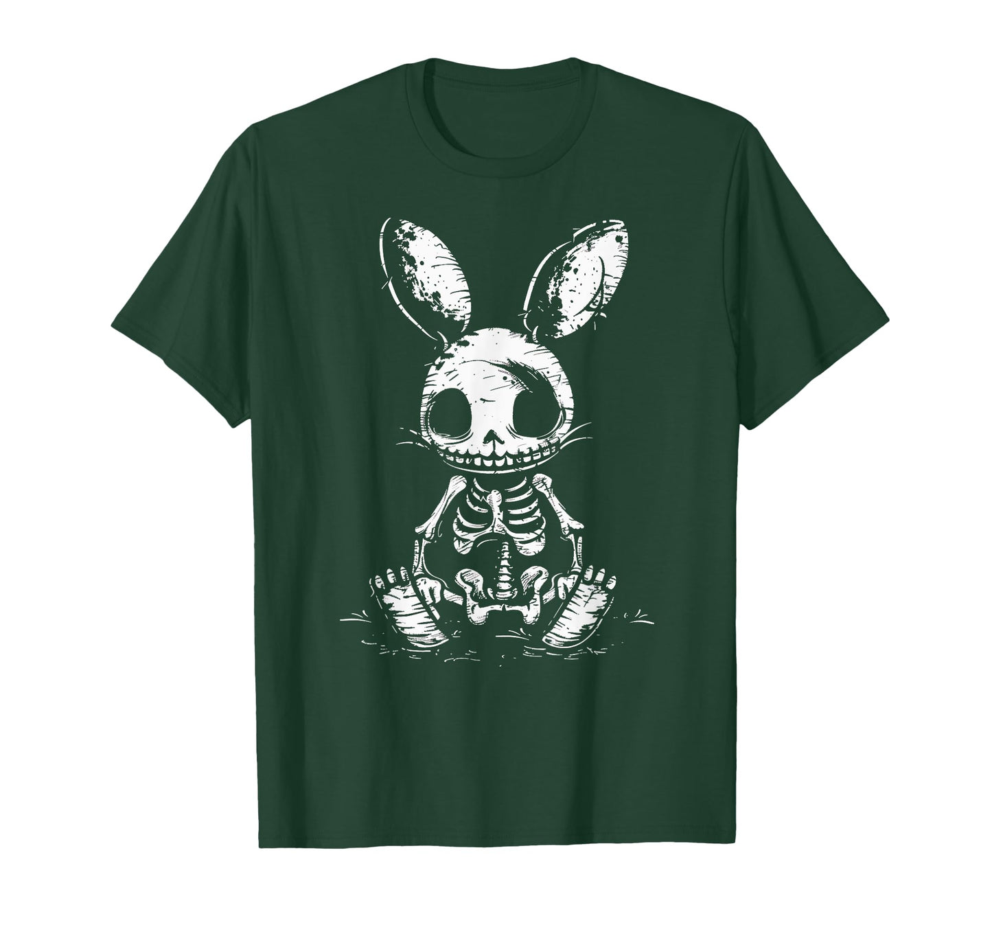 Skeleton Bunny Rabbit Skull Alt Goth Grunge Horror Aesthetic T-Shirt