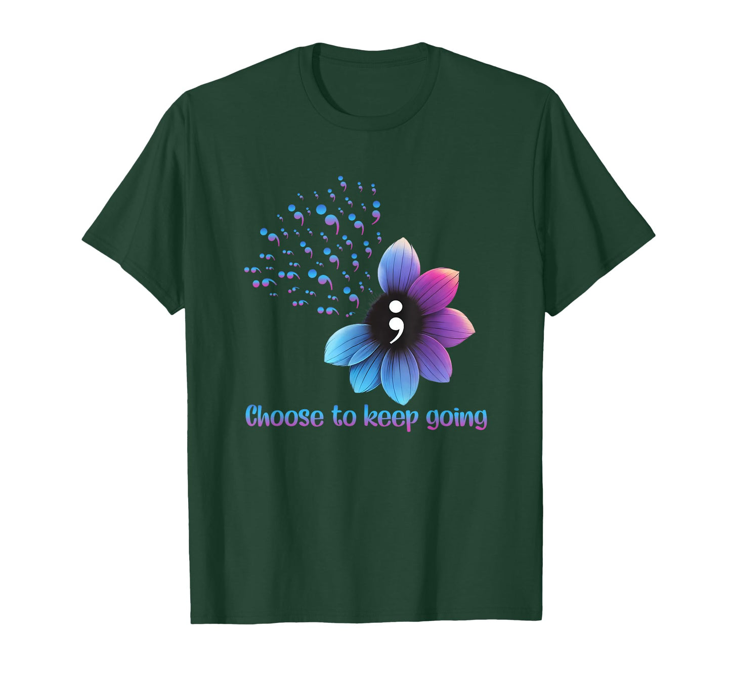 Flower Suicide Prevention Awareness Choose To Keep Going T-Shirt