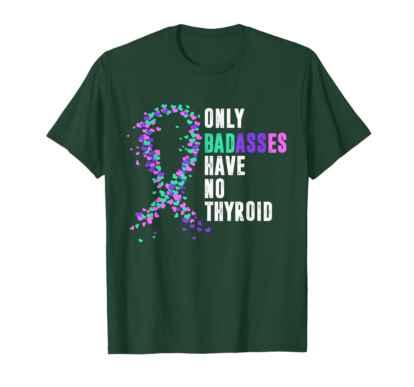 Thyroid Cancer Ribbon Thyroidectomy Removal Surgery Badasses T-Shirt