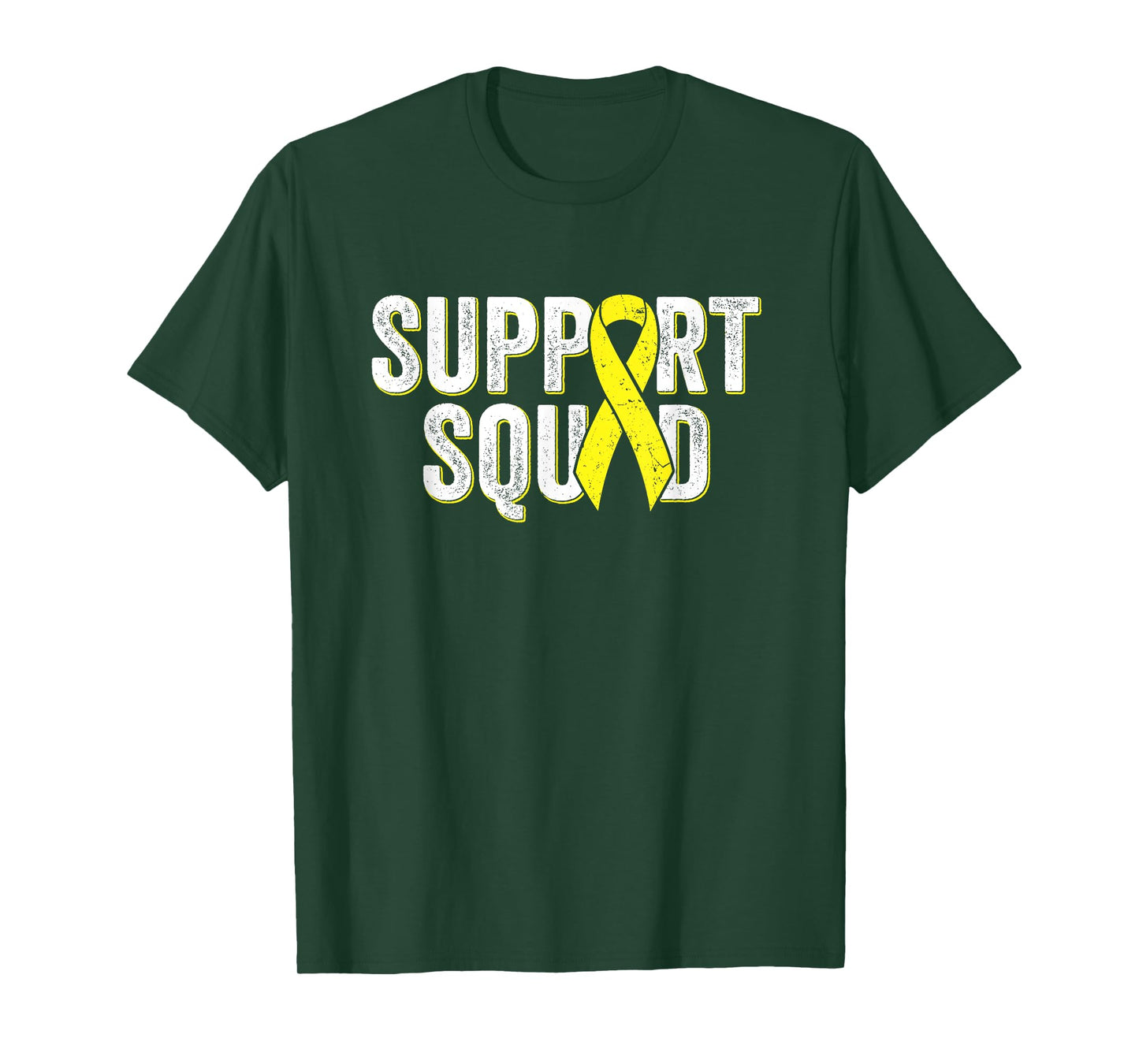 Ewing's Sarcoma Support Squad - Yellow Awareness Ribbon T-Shirt