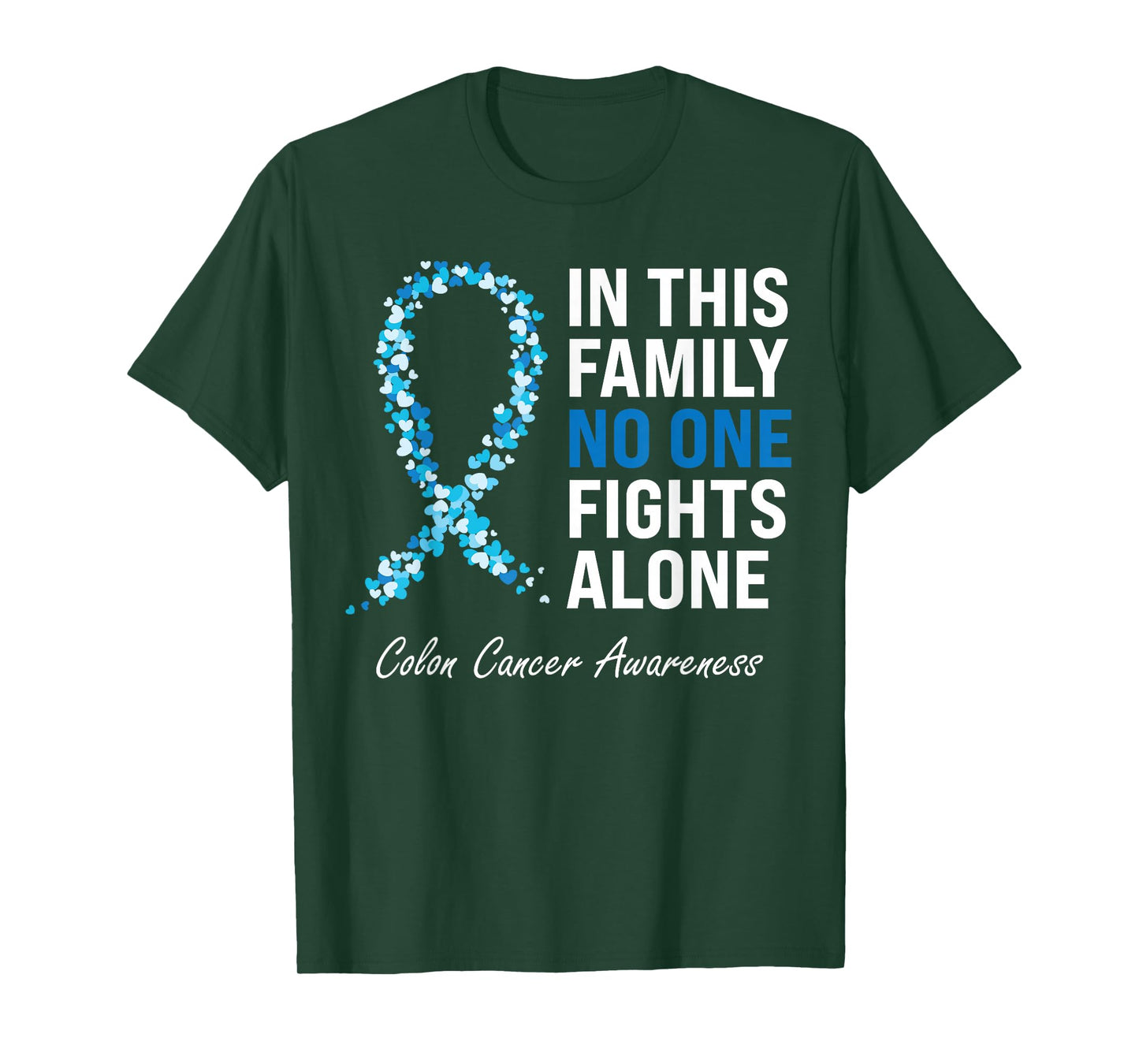 Colorectal Cancer Colon Cancer Blue Ribbon T-Shirt