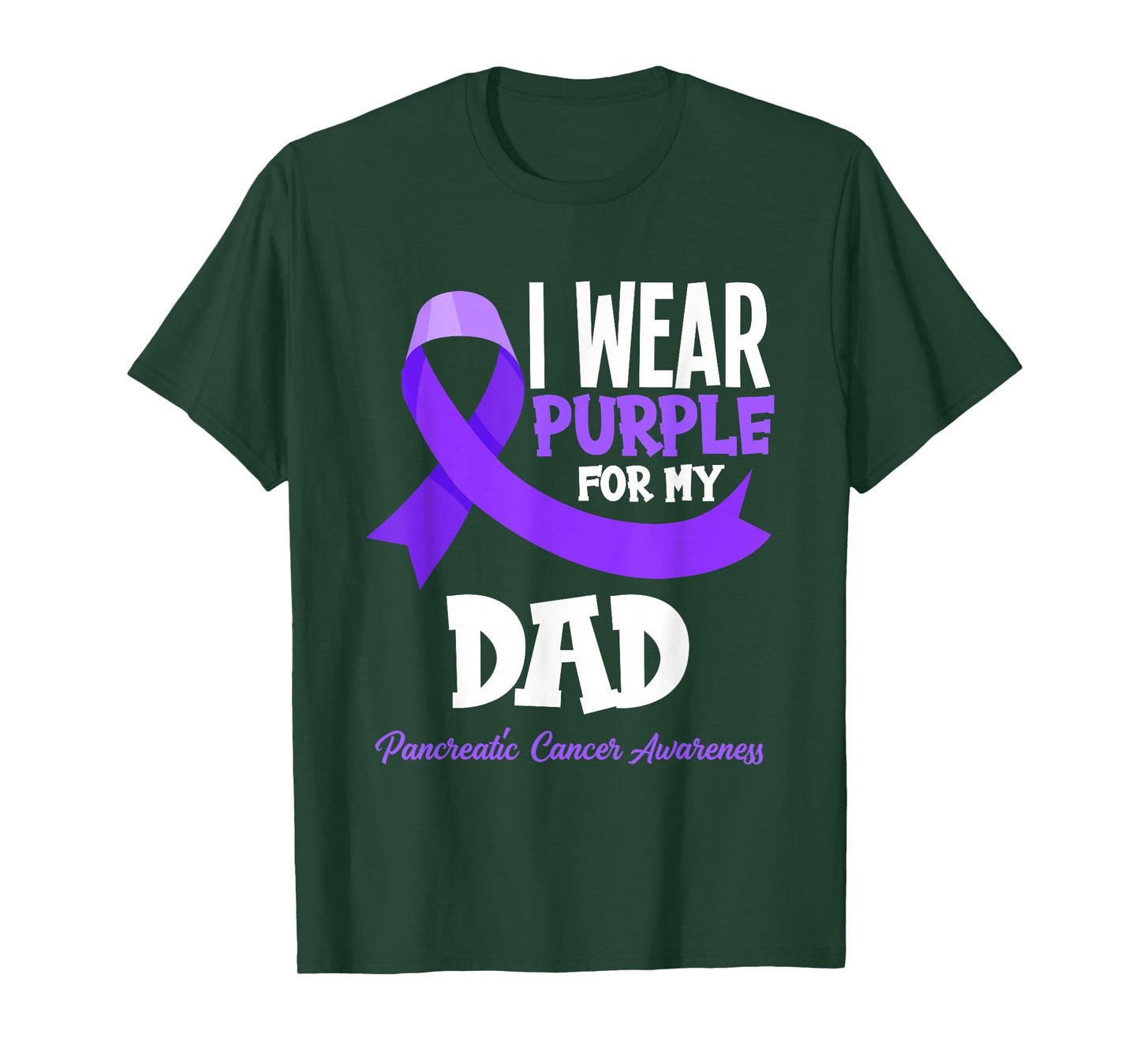I Wear Purple For My Dad Pancreatic Cancer Awareness T-Shirt