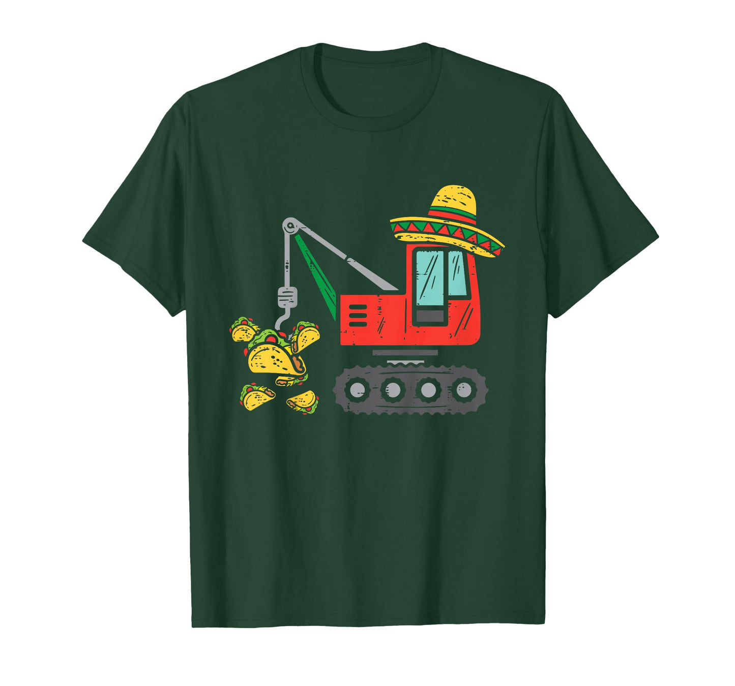 Kids Mexican Crane Tacos Boys Cinco De Mayo Fiesta Kids Toddler T-Shirt