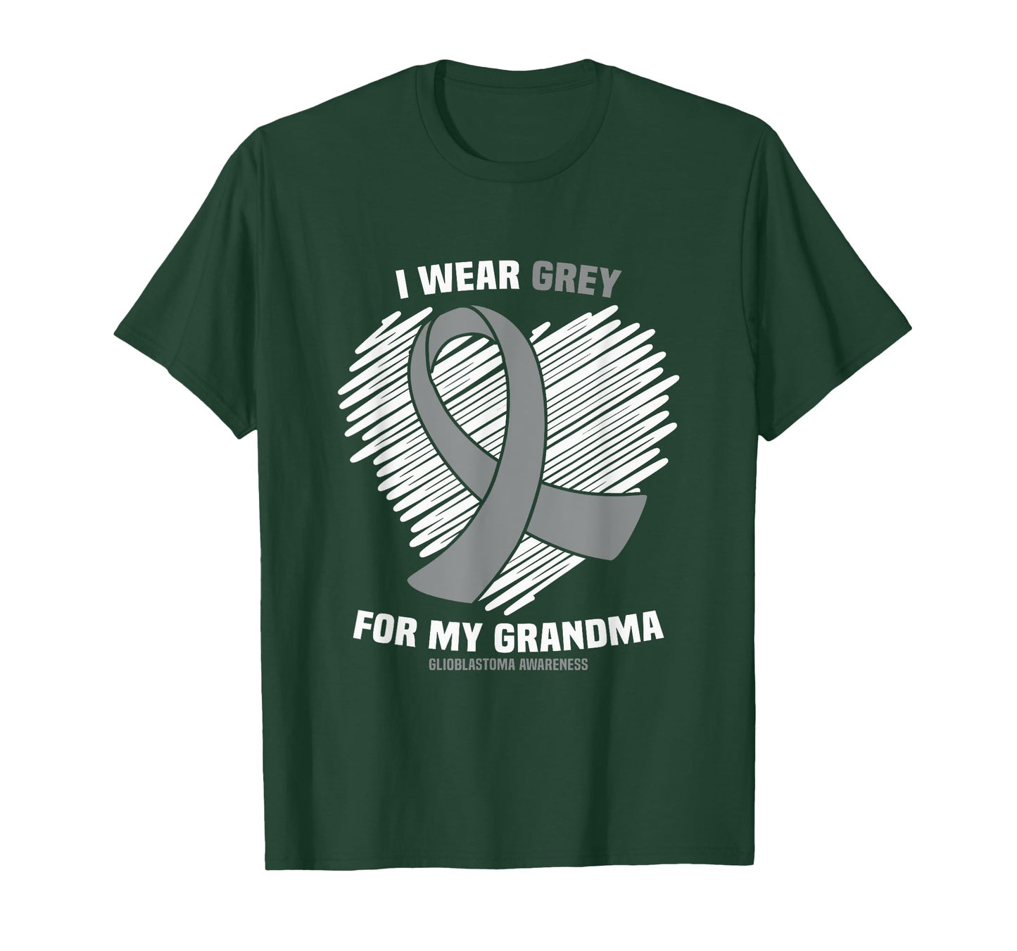 I Wear Grey For My Grandma GBM Glioblastoma Awareness T-Shirt