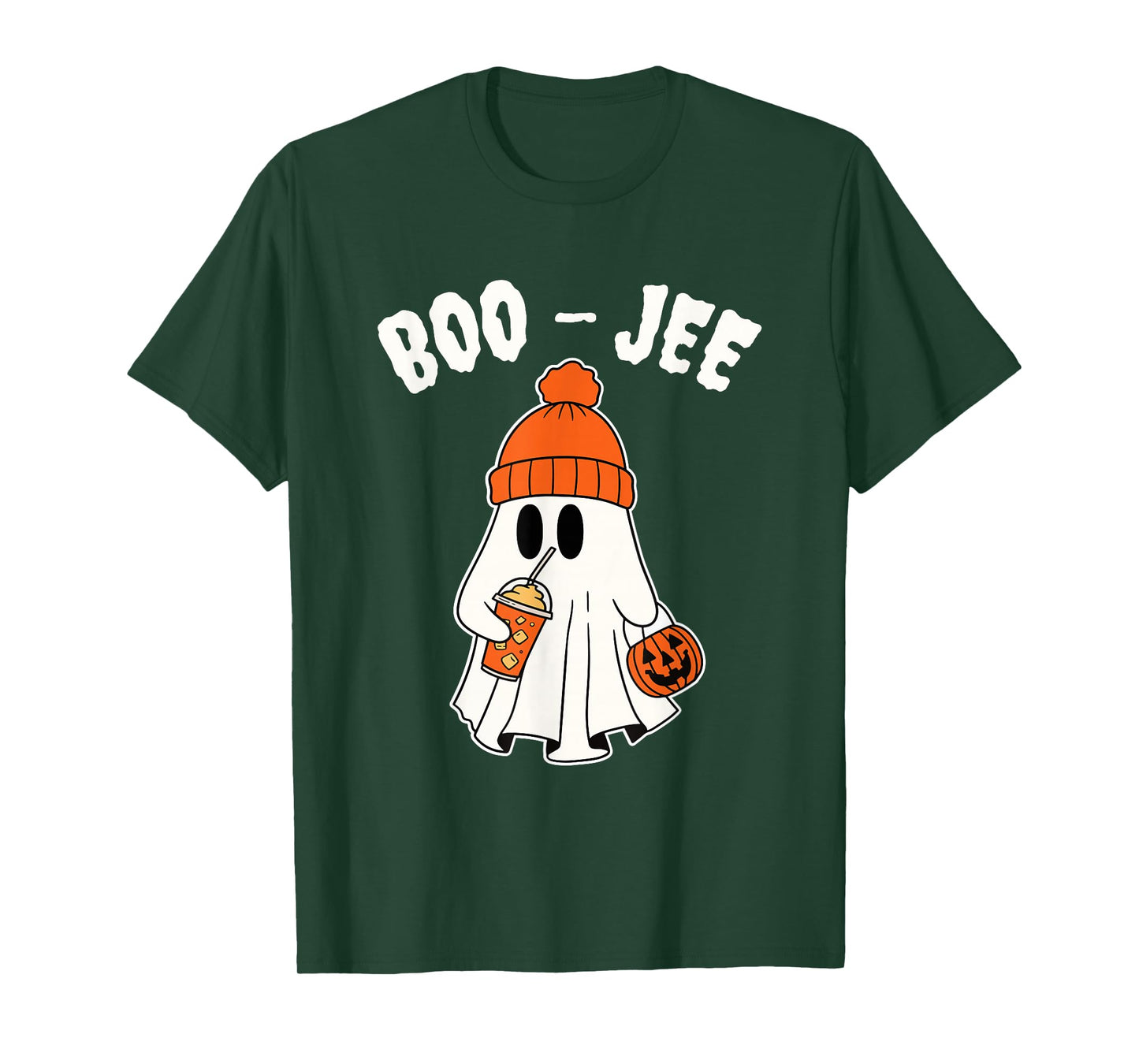 Funny Boo-JEE Creepy Ghost Halloween Pumpkin Spooky Season T-Shirt
