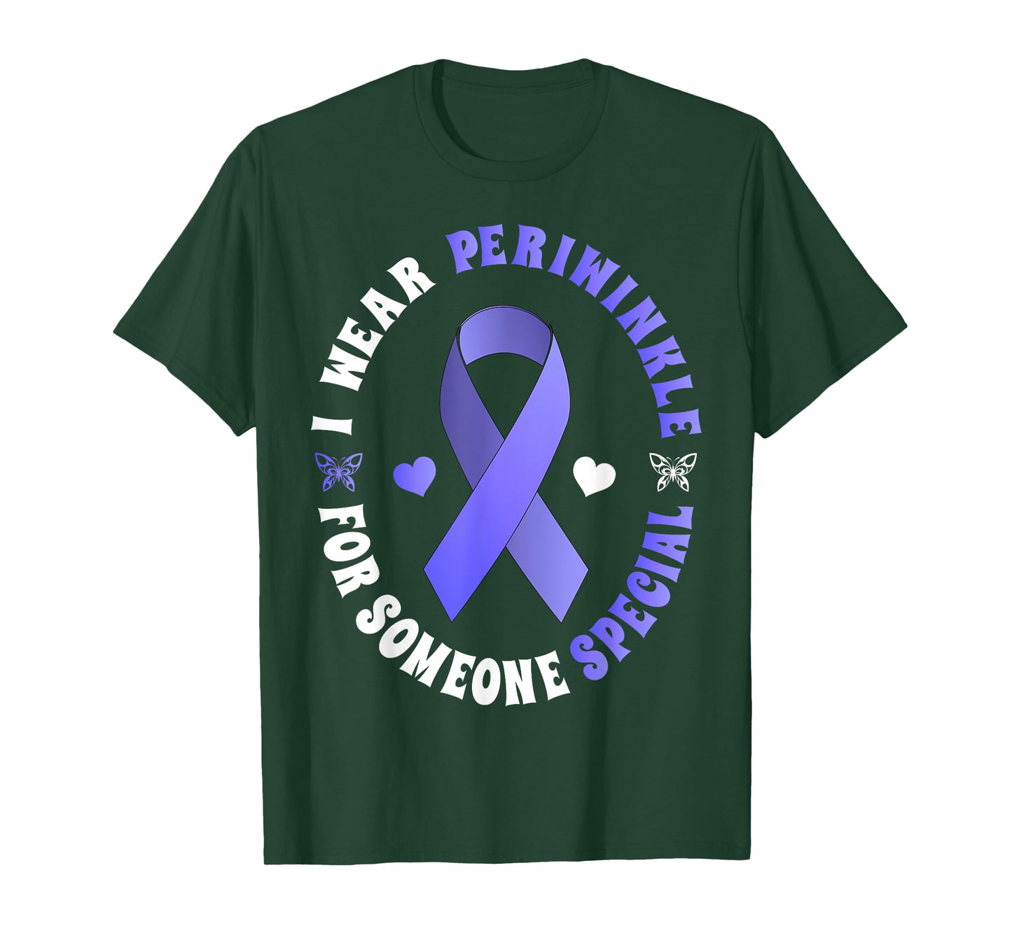 I Wear Periwinkle For Someone Special T-Shirt Cancer Ribbon T-Shirt