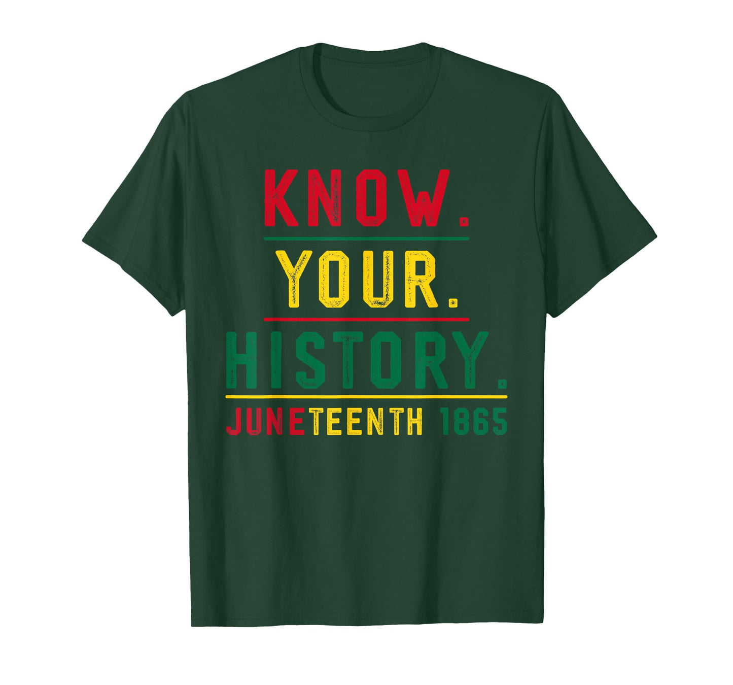 Juneteenth Know Your History June 1865 Black History T-Shirt
