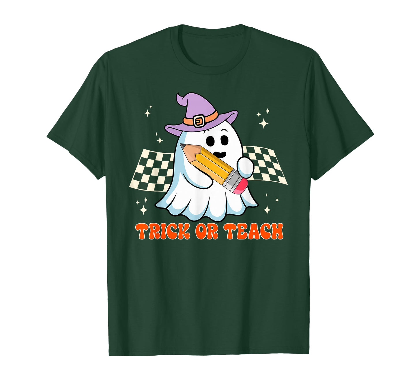 Trick Or Teach Boo Ghost Teacher Halloween T-Shirt