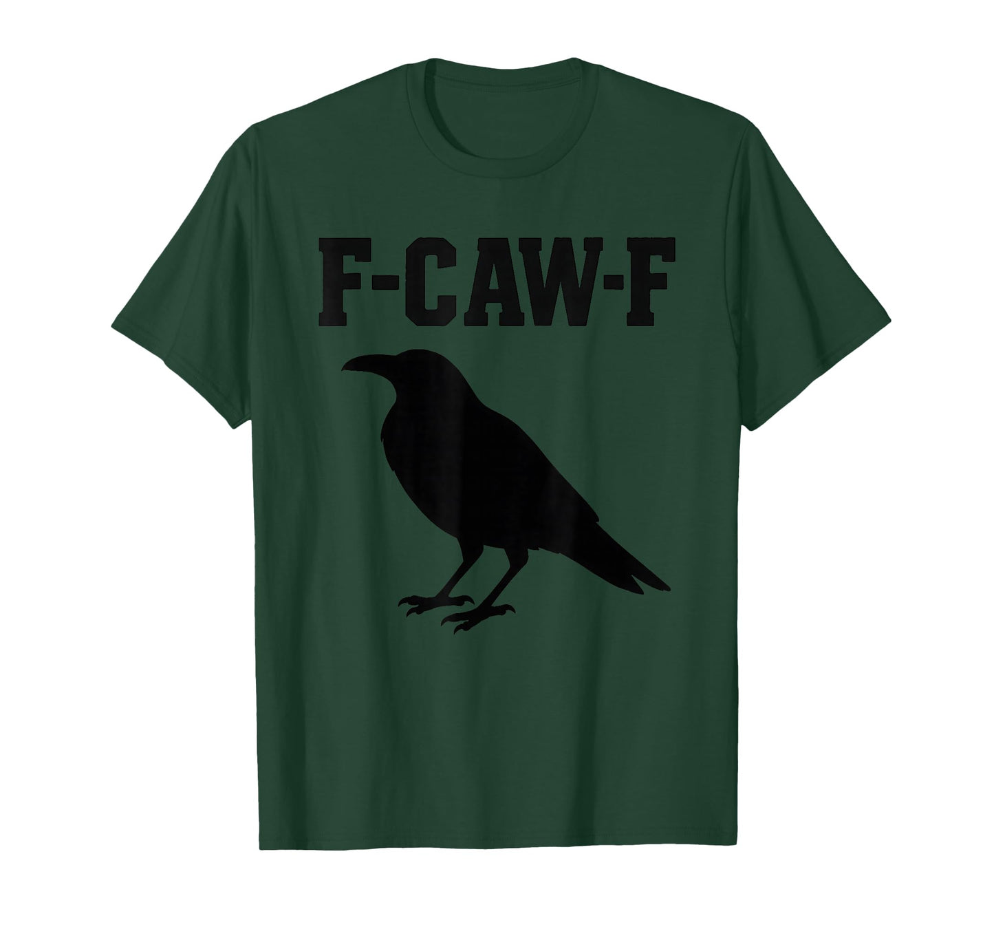 F-Caw-F Beautiful Black Crow Raven Bird Silhouette Humor T-Shirt