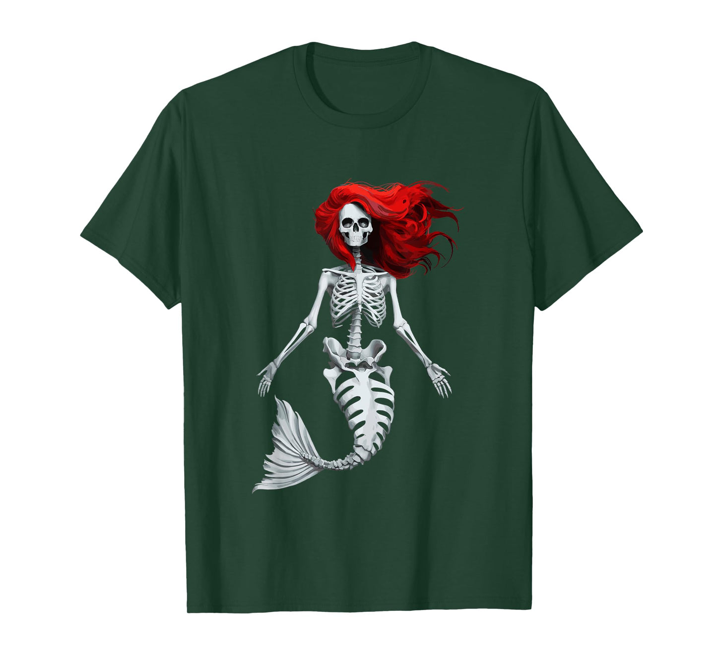 Skeleton Mermaid Halloween T-Shirt