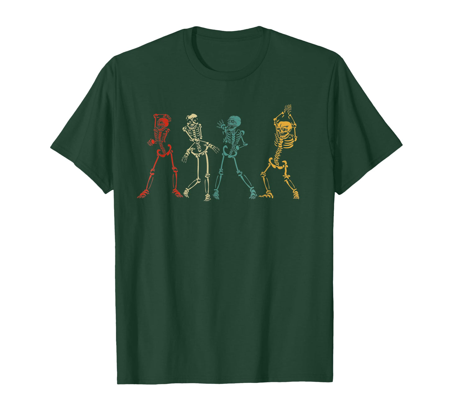 Halloween Dancing Skeletons Have a Spooky Day Funny Retro T-Shirt