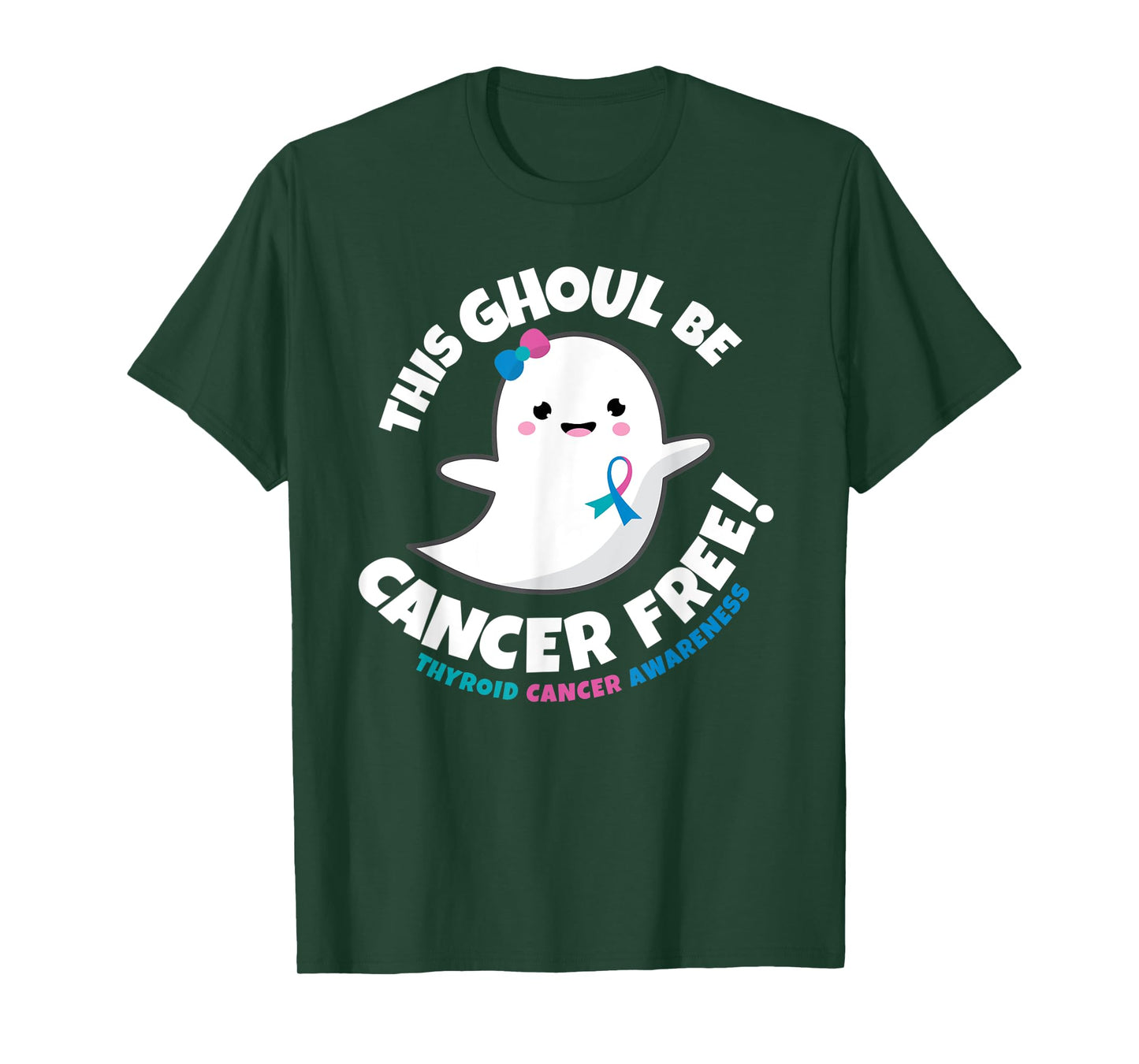 Thyroid Cancer Free Survivor Halloween Cute Ghost Girl Gift T-Shirt