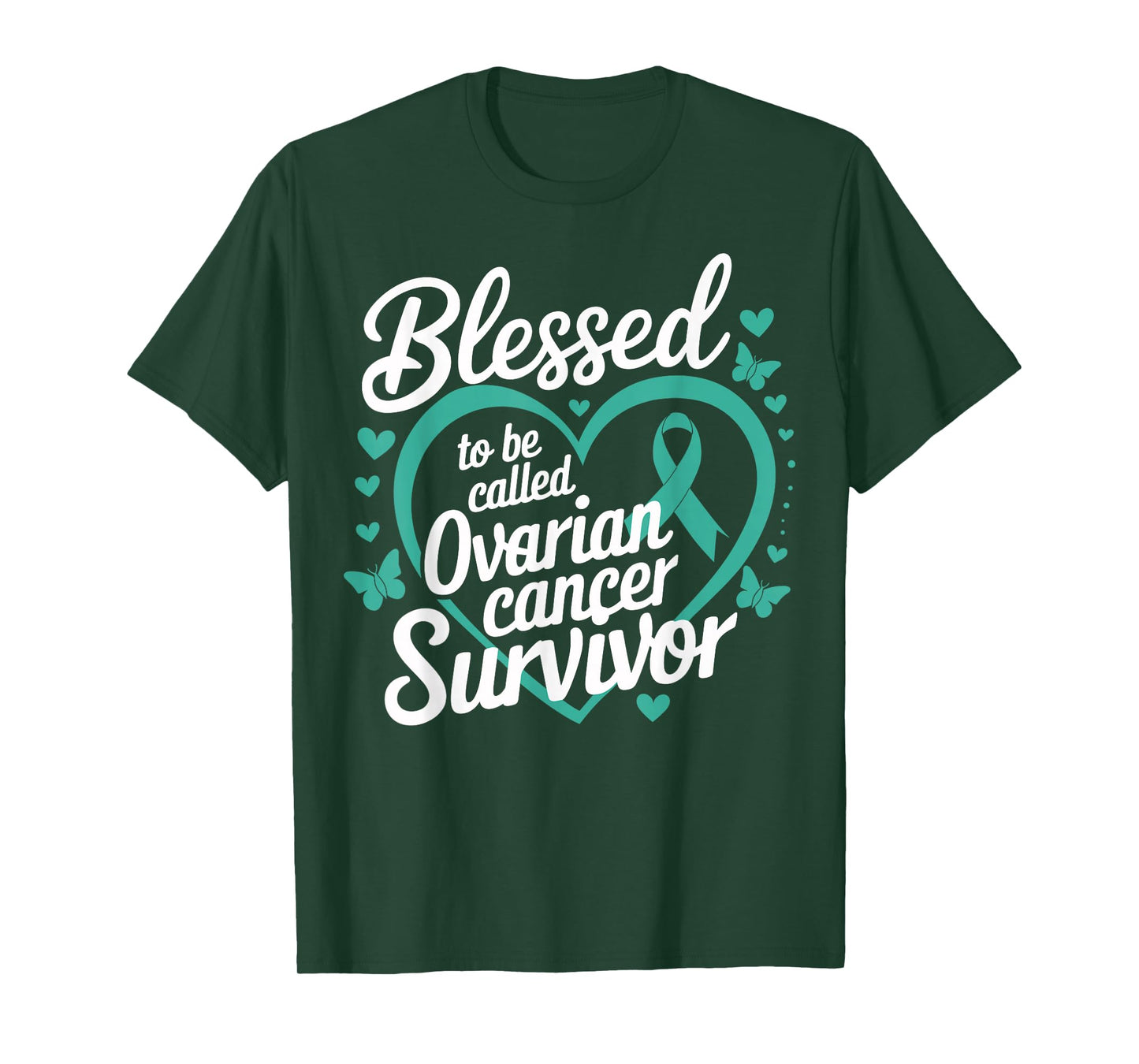 Teal Ribbon Blessed to Be Called Ovarian Cancer Survivor T-Shirt