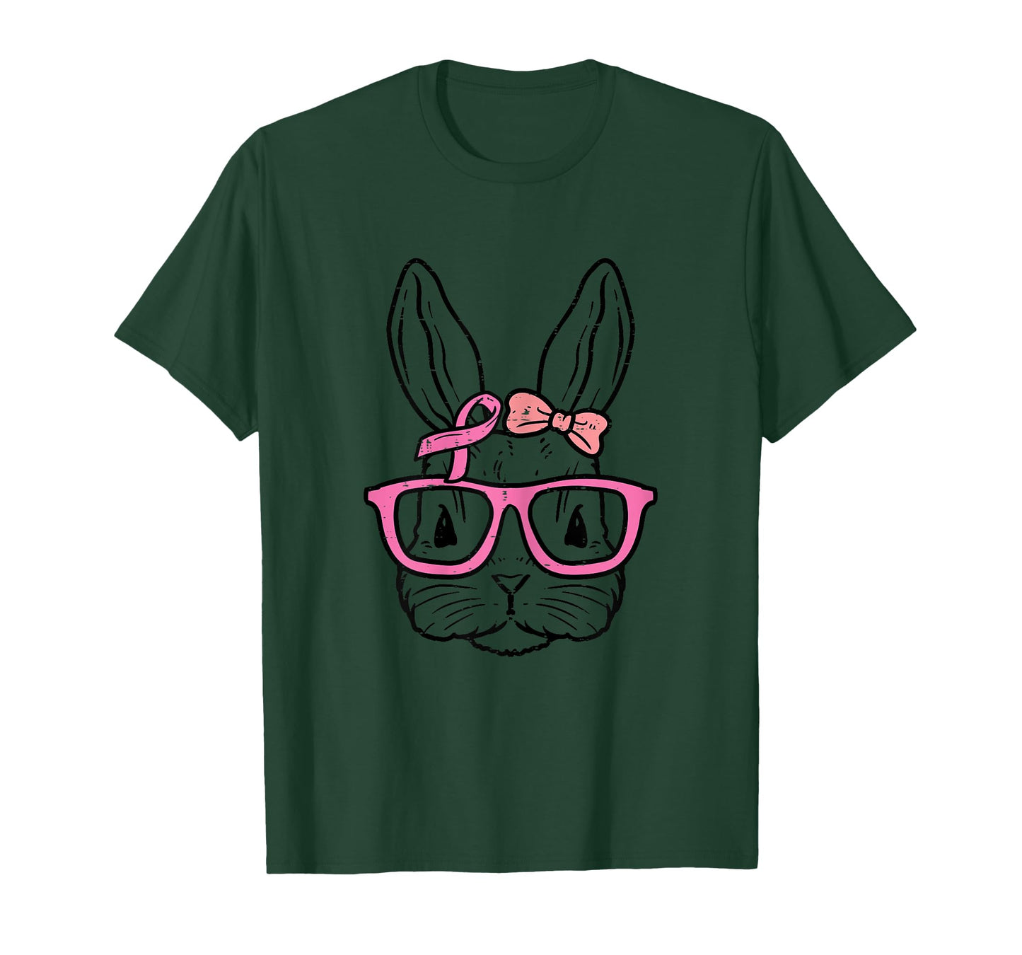 Pink Bunny Rabbit Fighting Breast Cancer Awareness Women T-Shirt