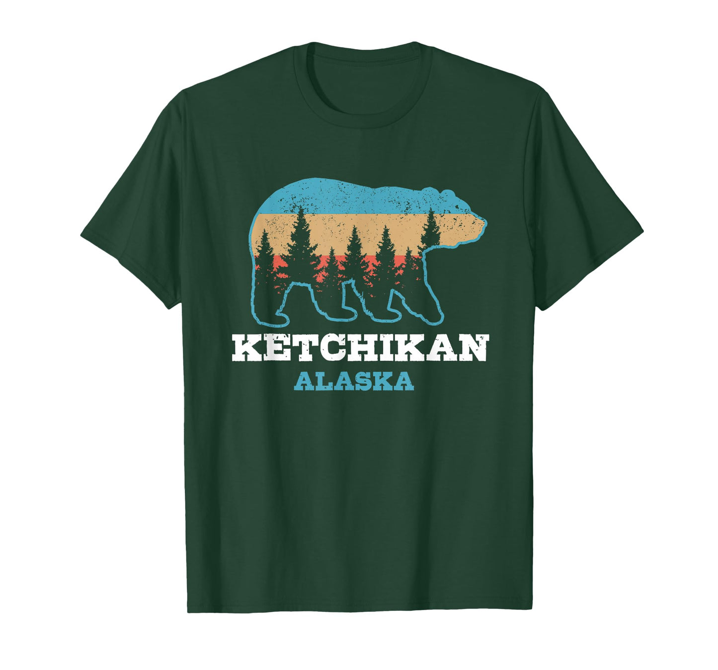 Ketchikan Alaska Vintage Grizzly Bear Nature Souvenir Gift T-Shirt