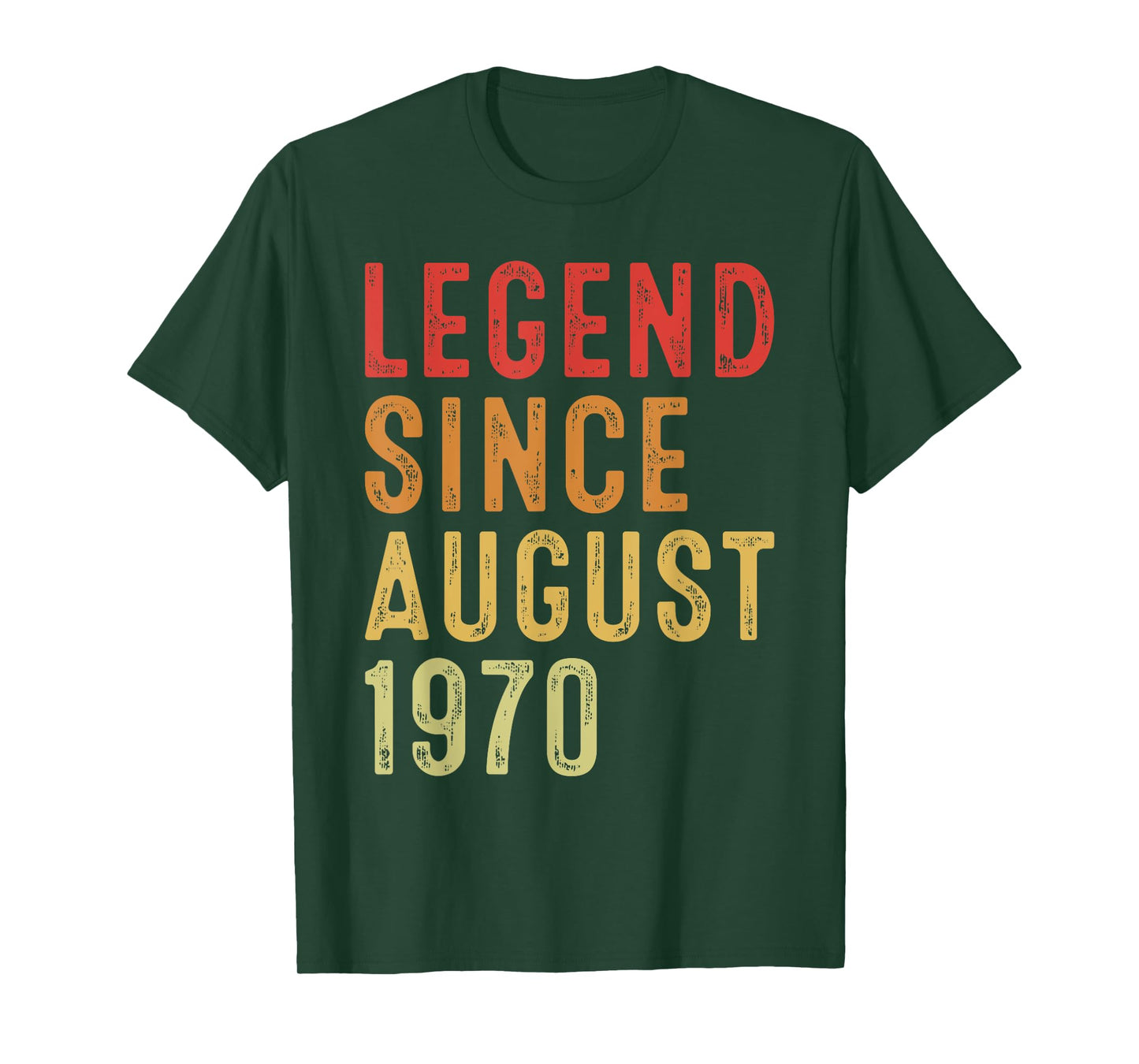 Legend Since August 1970 Vintage 1970 Idea Birth Of Birthday T-Shirt