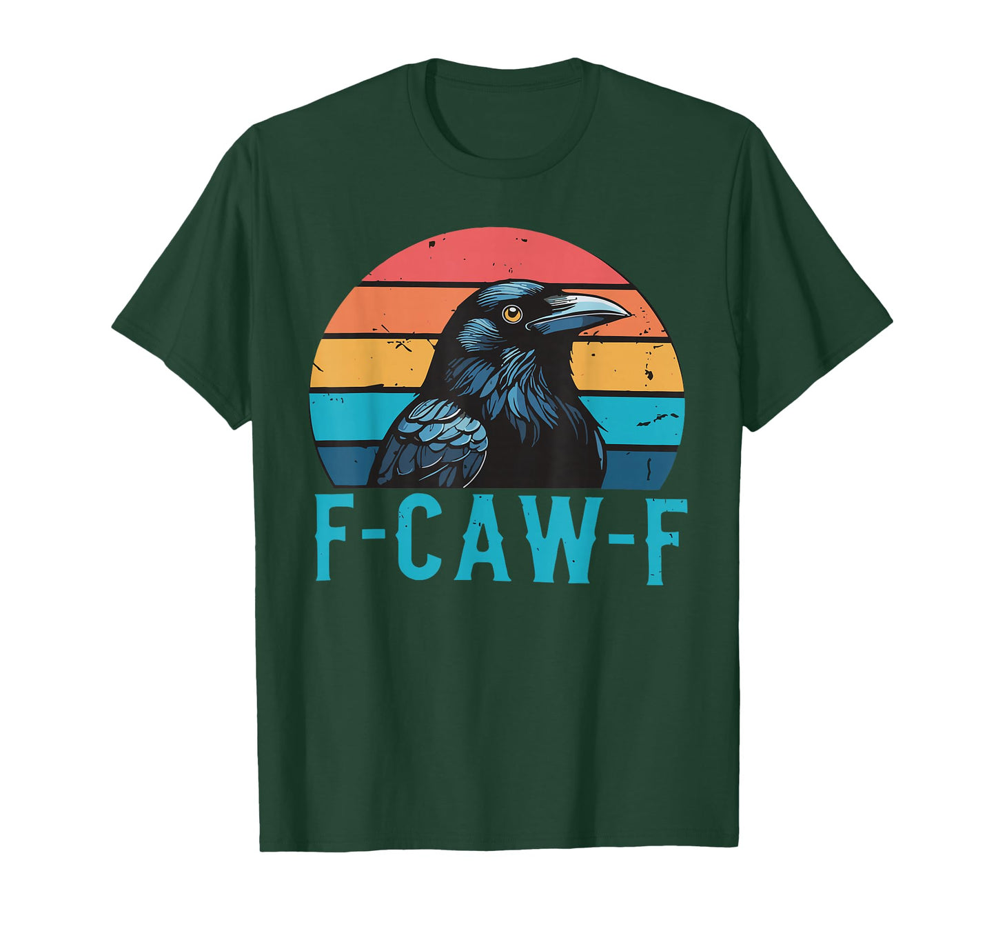 F-Caw-F Funny Halloween Crow Gothic Moon Design T-Shirt