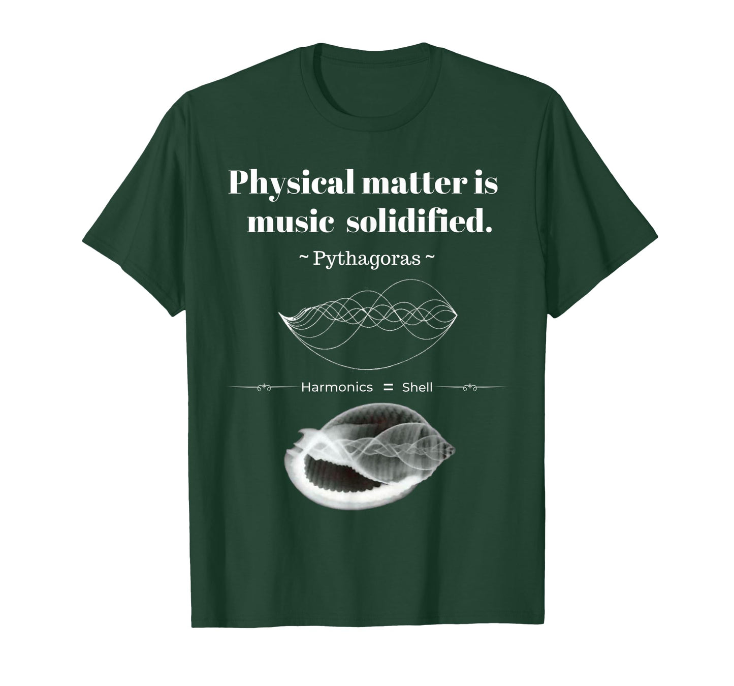 Pythagoras "Physical Matter Is Music Solidified" Logo T-Shirt