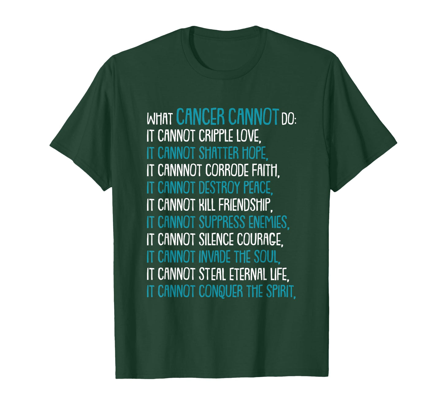 What Cancer Cannot Do Trigeminal Neuralgia Awareness Warrior T-Shirt