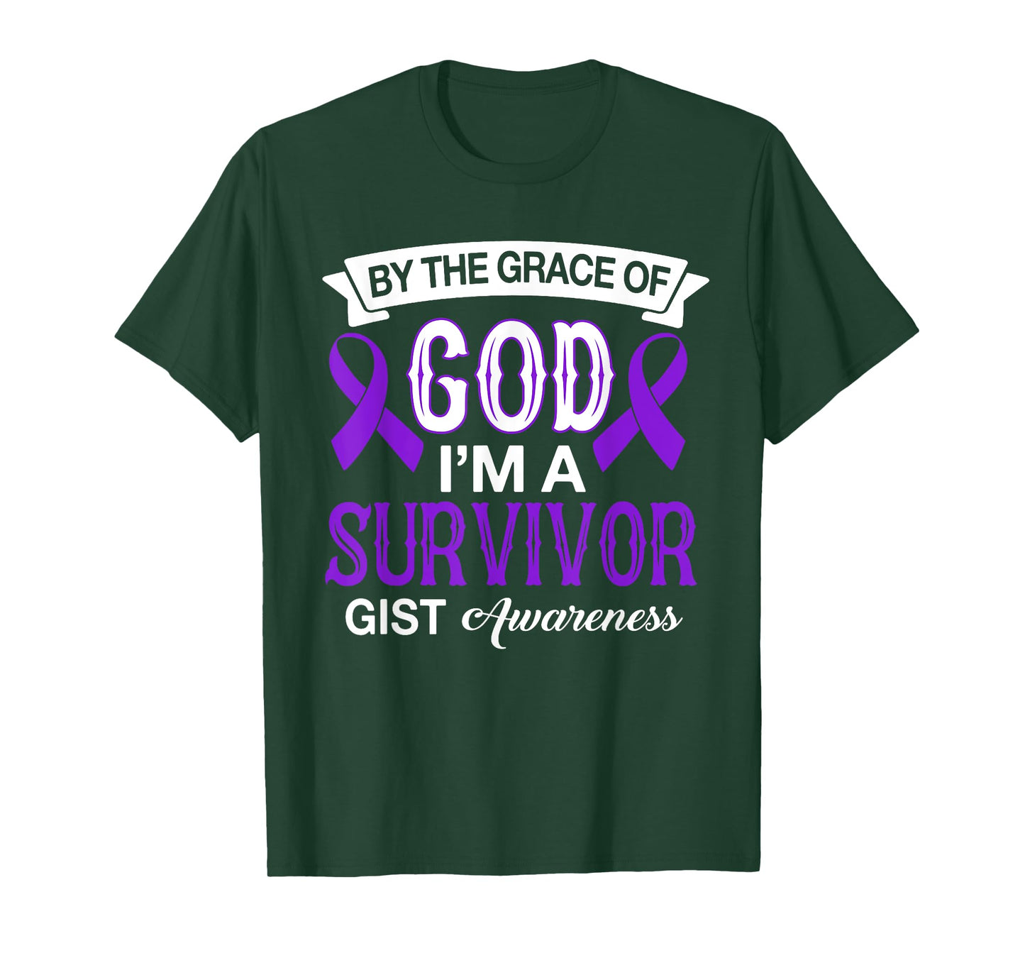 I’m A Survivor GIST Awareness Believe God Purple Ribbon Gift T-Shirt