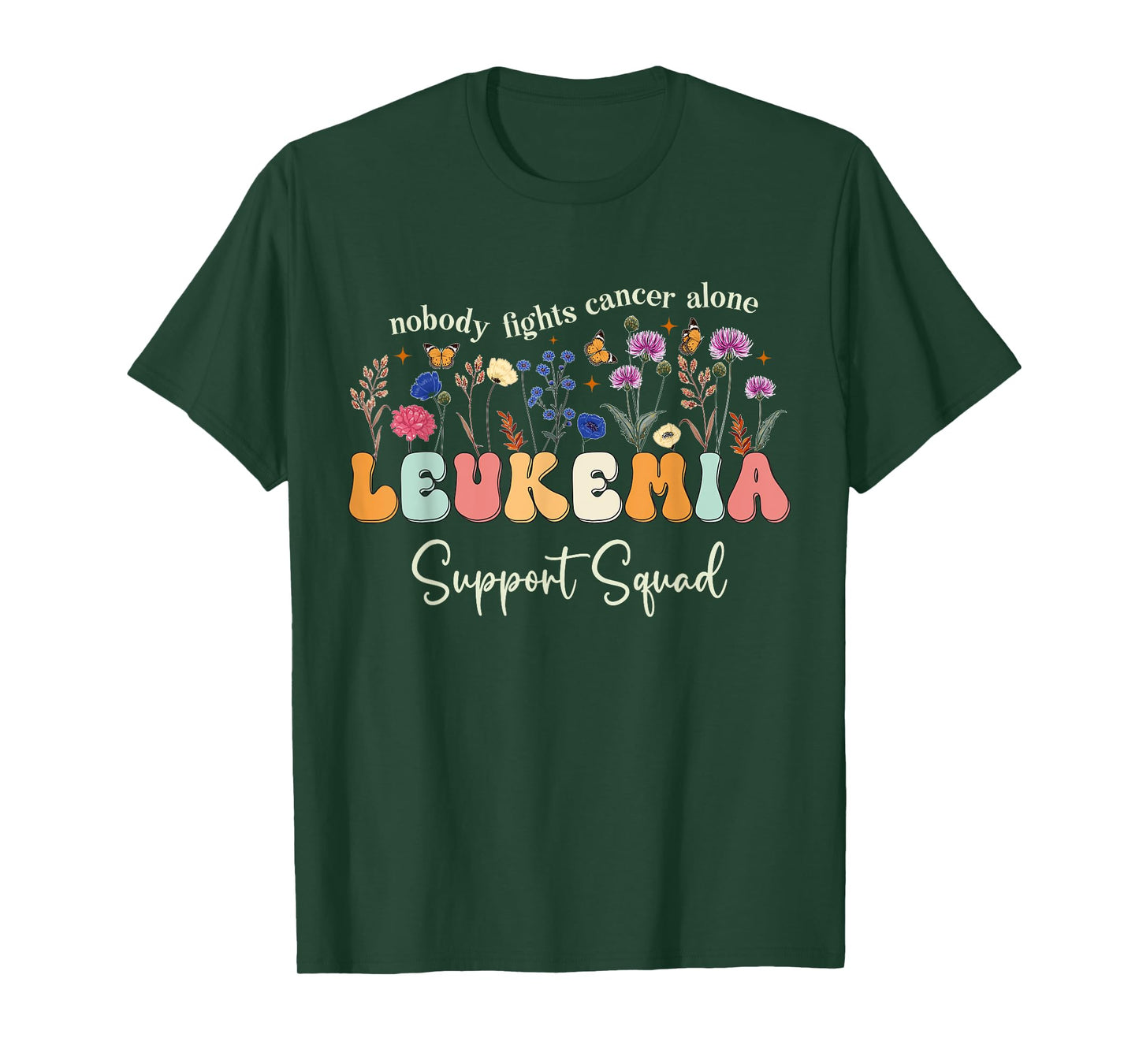 Leukemia Blood Cancer Awareness Funny Leukemia Support Squad T-Shirt