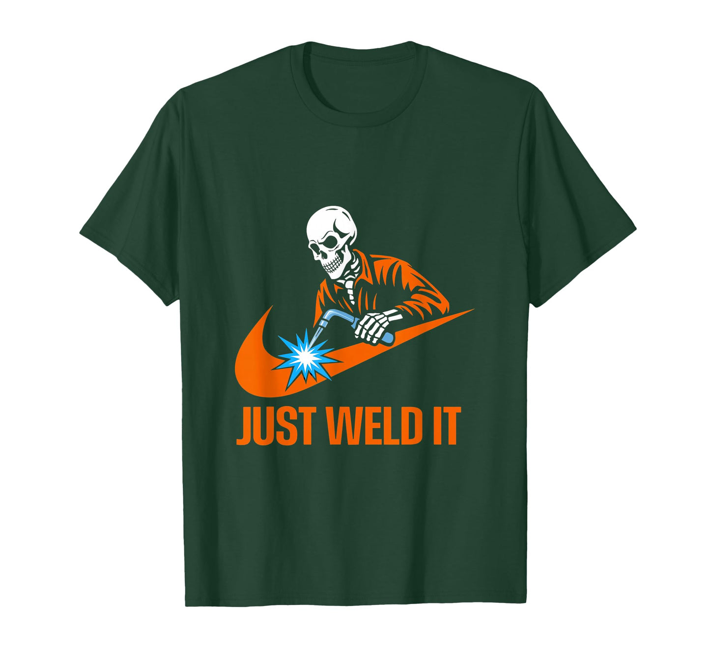 Funny Welder Skeleton Halloween Job Lover Gifts Men Women T-Shirt
