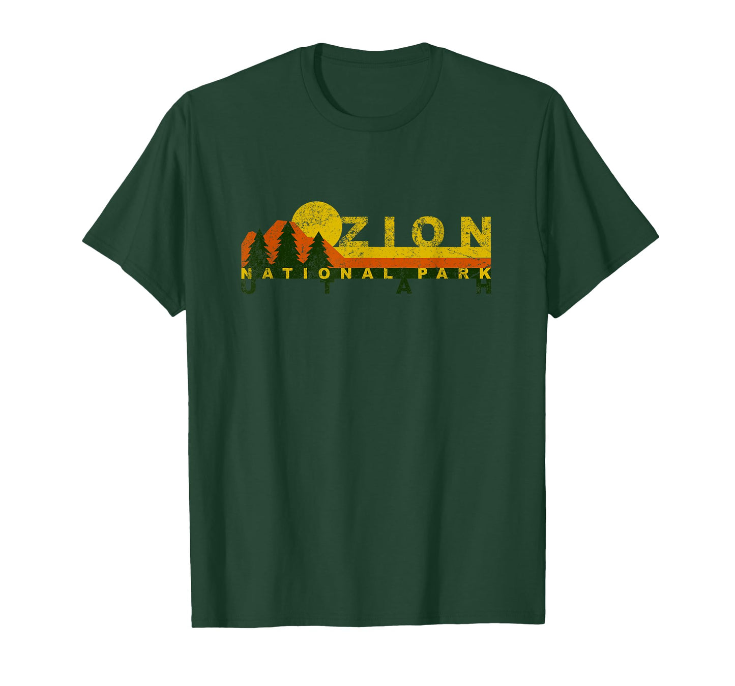 Zion National Park Sunny Mountain Treeline T-Shirt