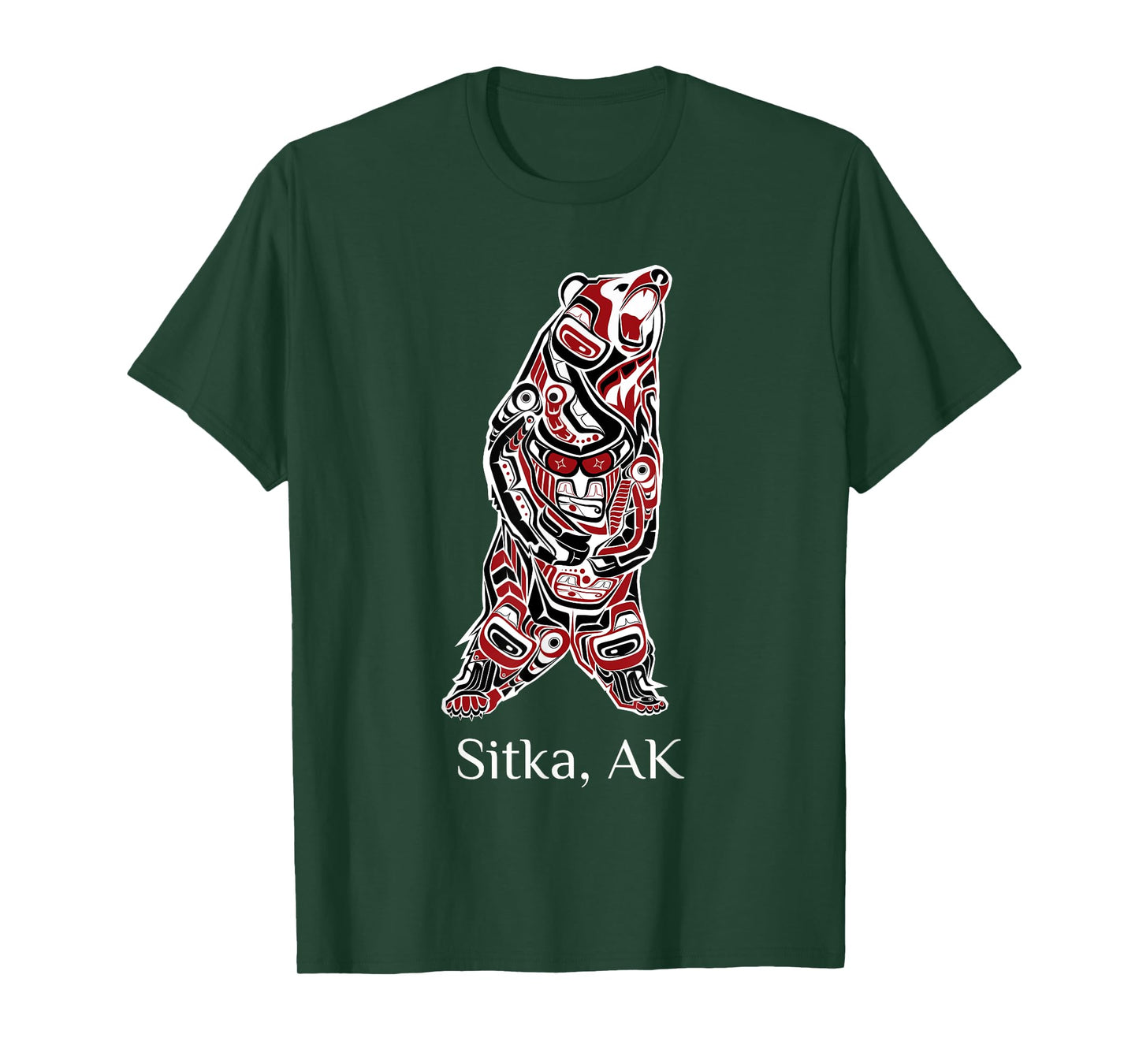 Sitka Alaska Native American Indian Brown Grizzly Bear Gift T-Shirt