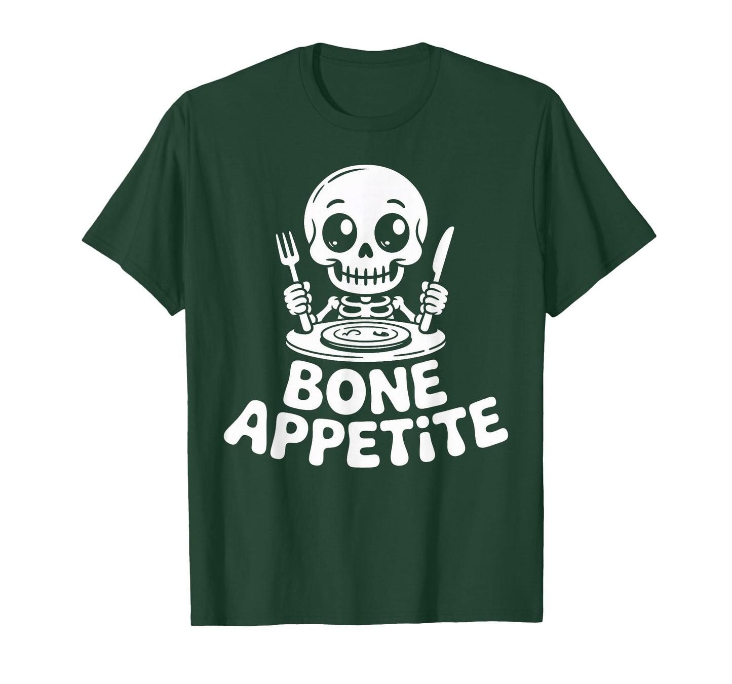 Bone Appetite Funny Skeleton Table Dinner T-Shirt