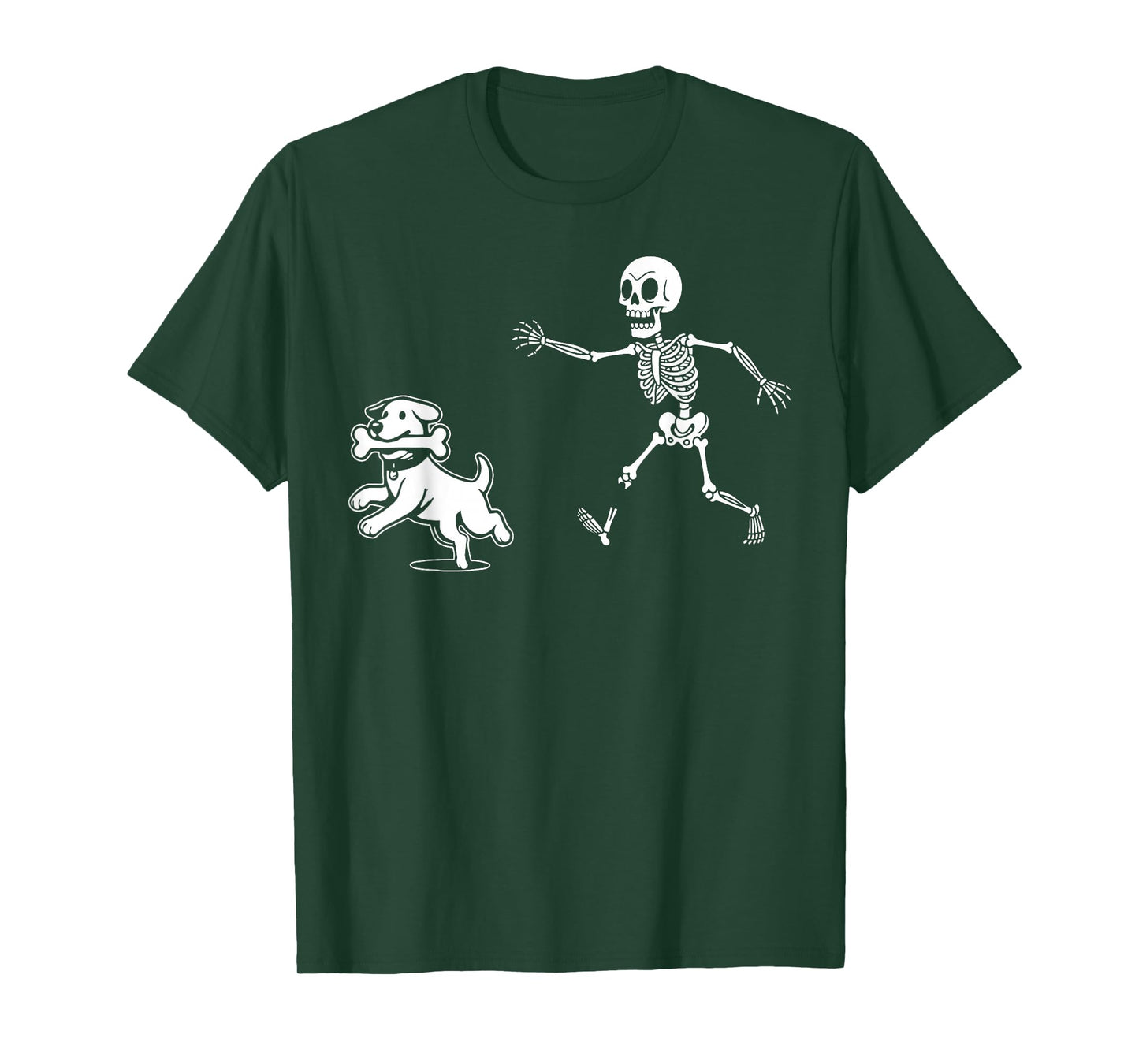 Halloween Skeleton Dog Trick or Treat Bones T-Shirt