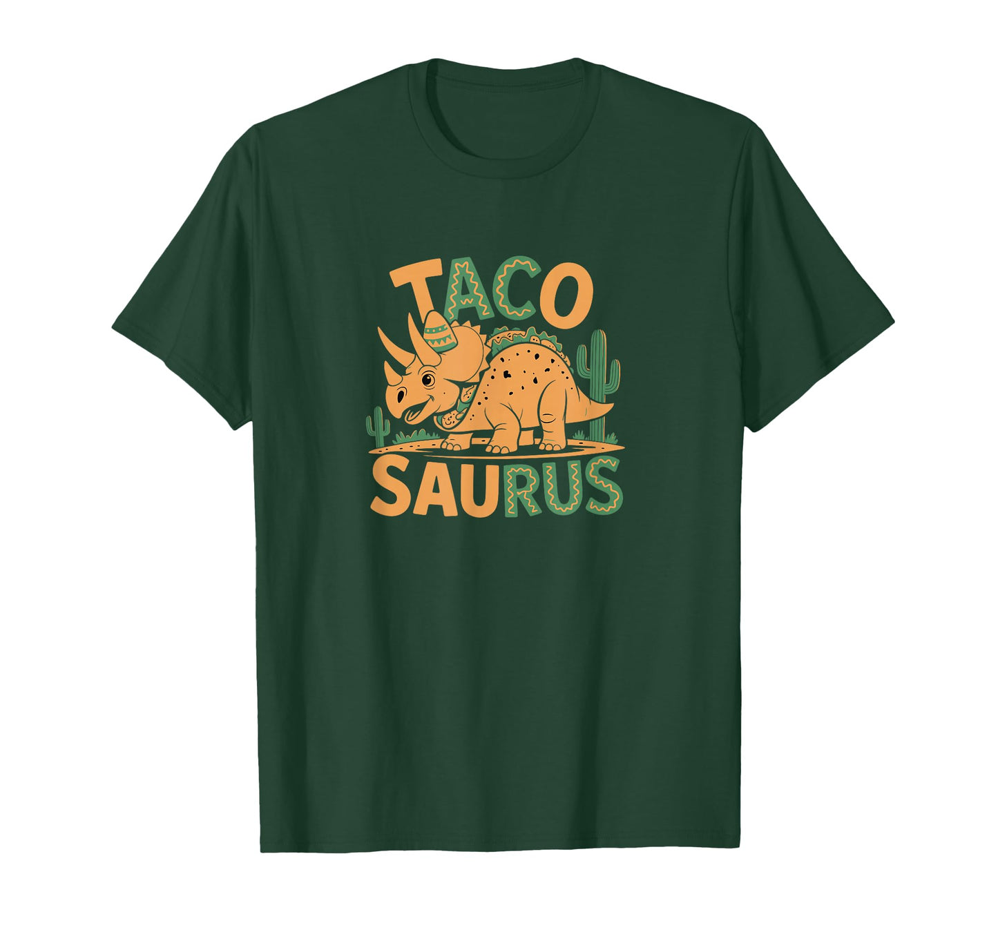 Tacosaurus Funny Dinosaur Triceratops Taco Pun T-Shirt